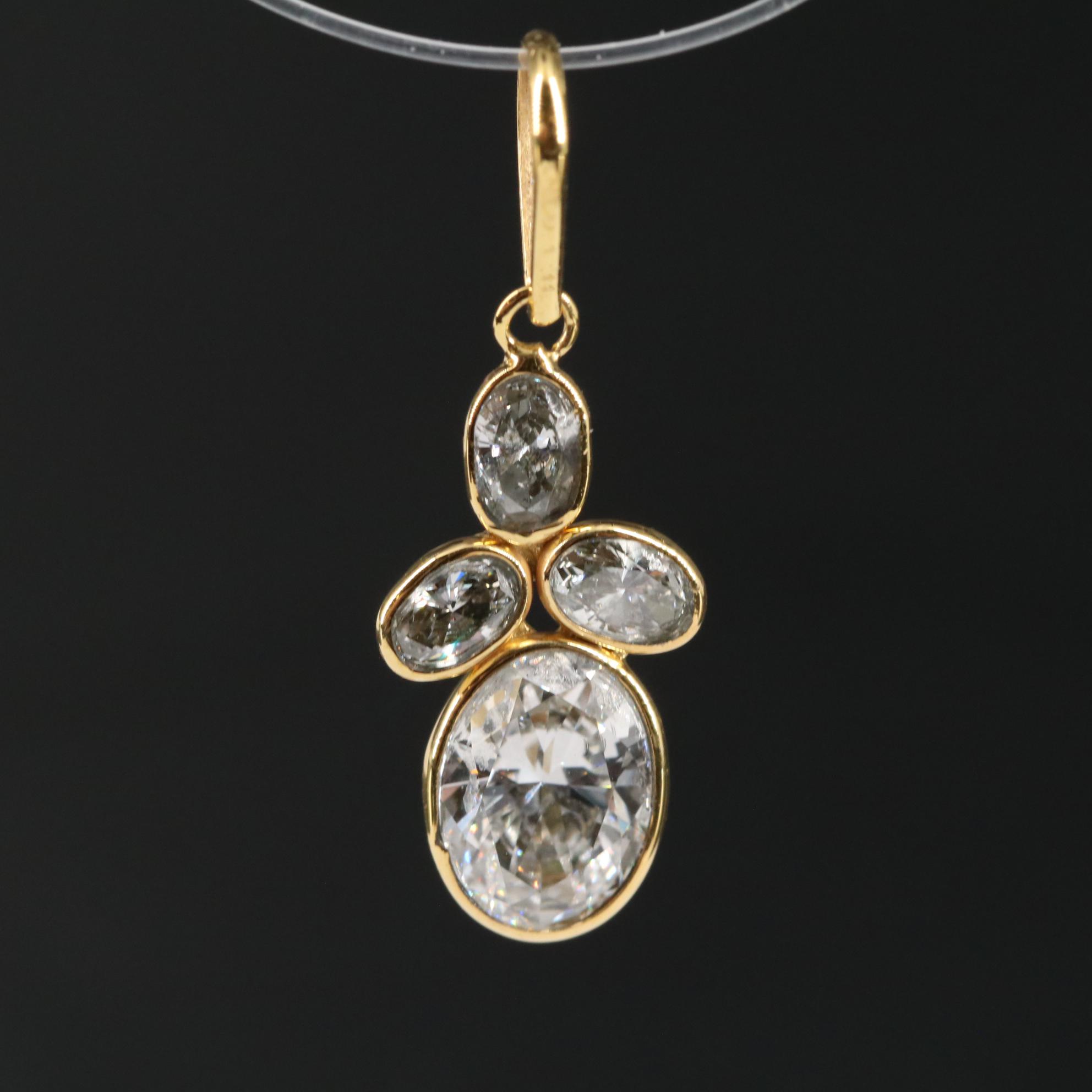 14K Lab Grown Diamond Pendant