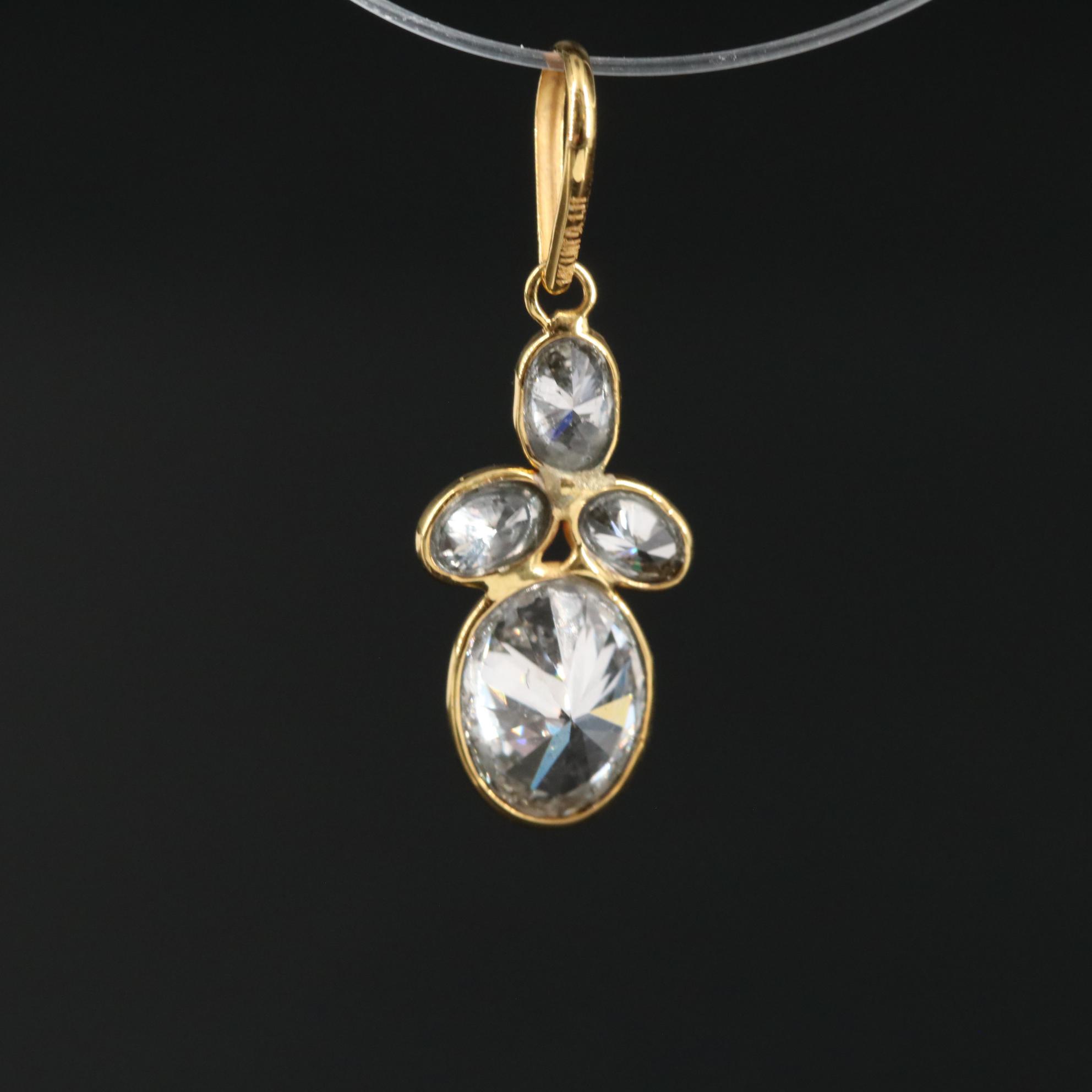 14K Lab Grown Diamond Pendant