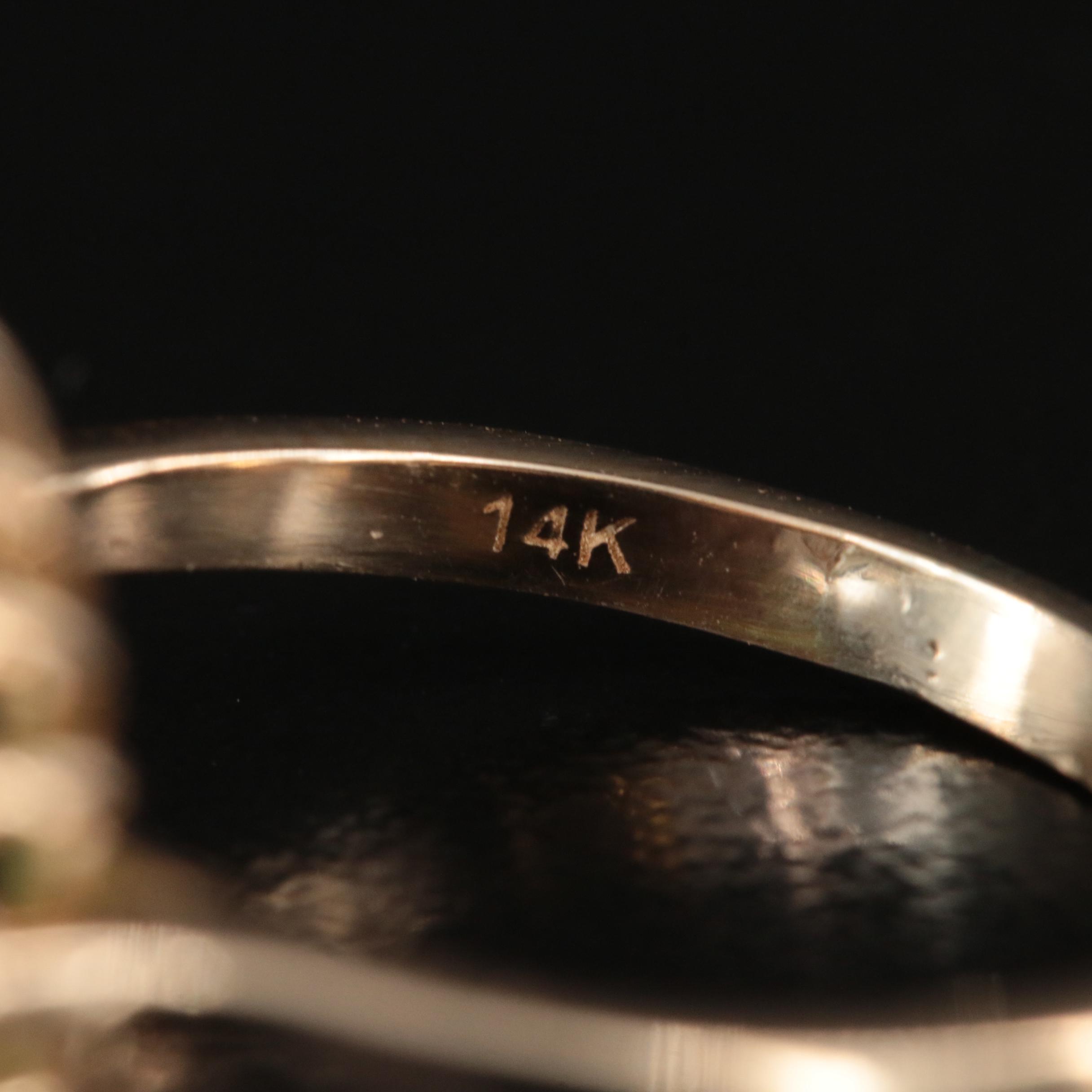 14K 1.94 CT Tsavorite Garnet and Diamond Ring with GIA Report