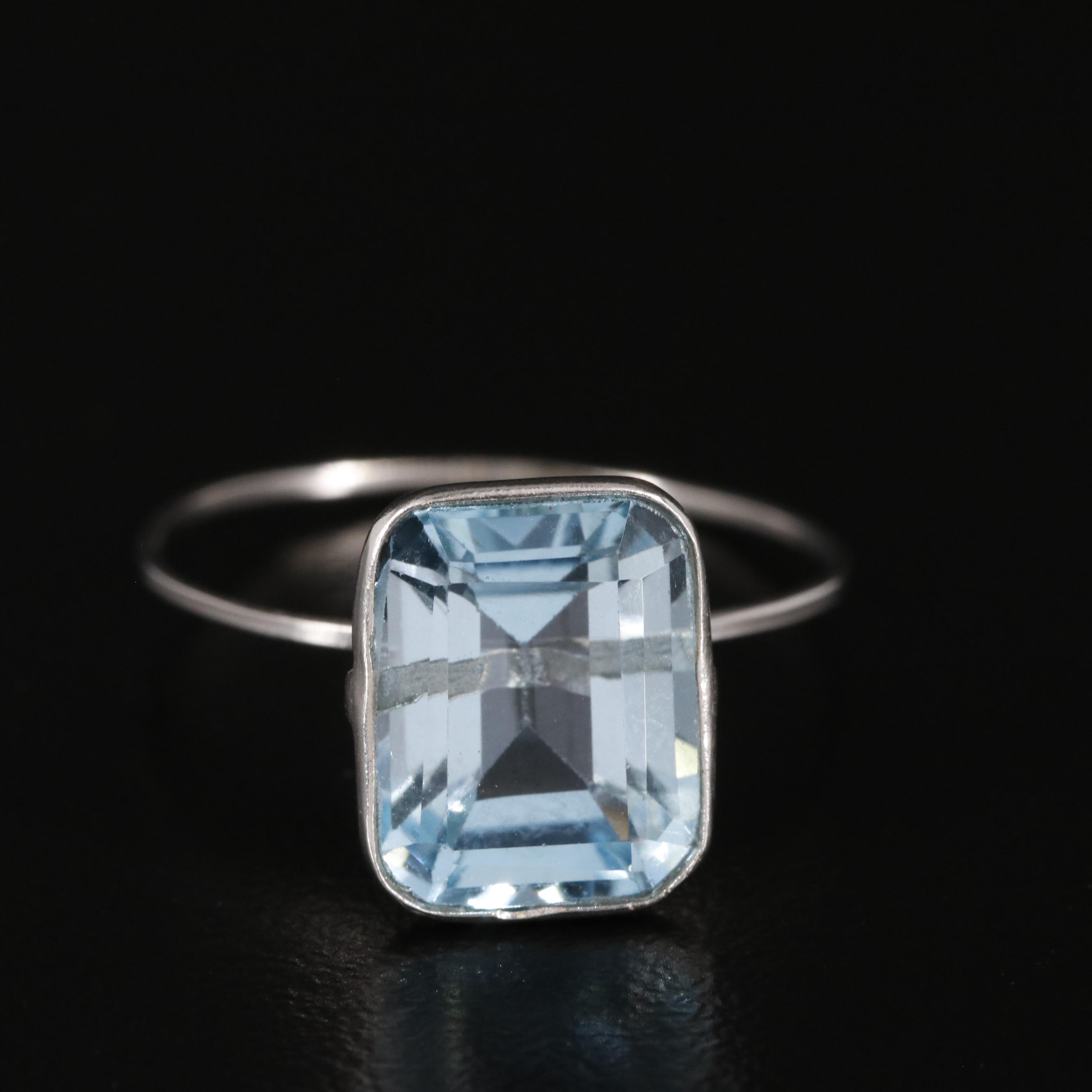 14K Blue Topaz Ring