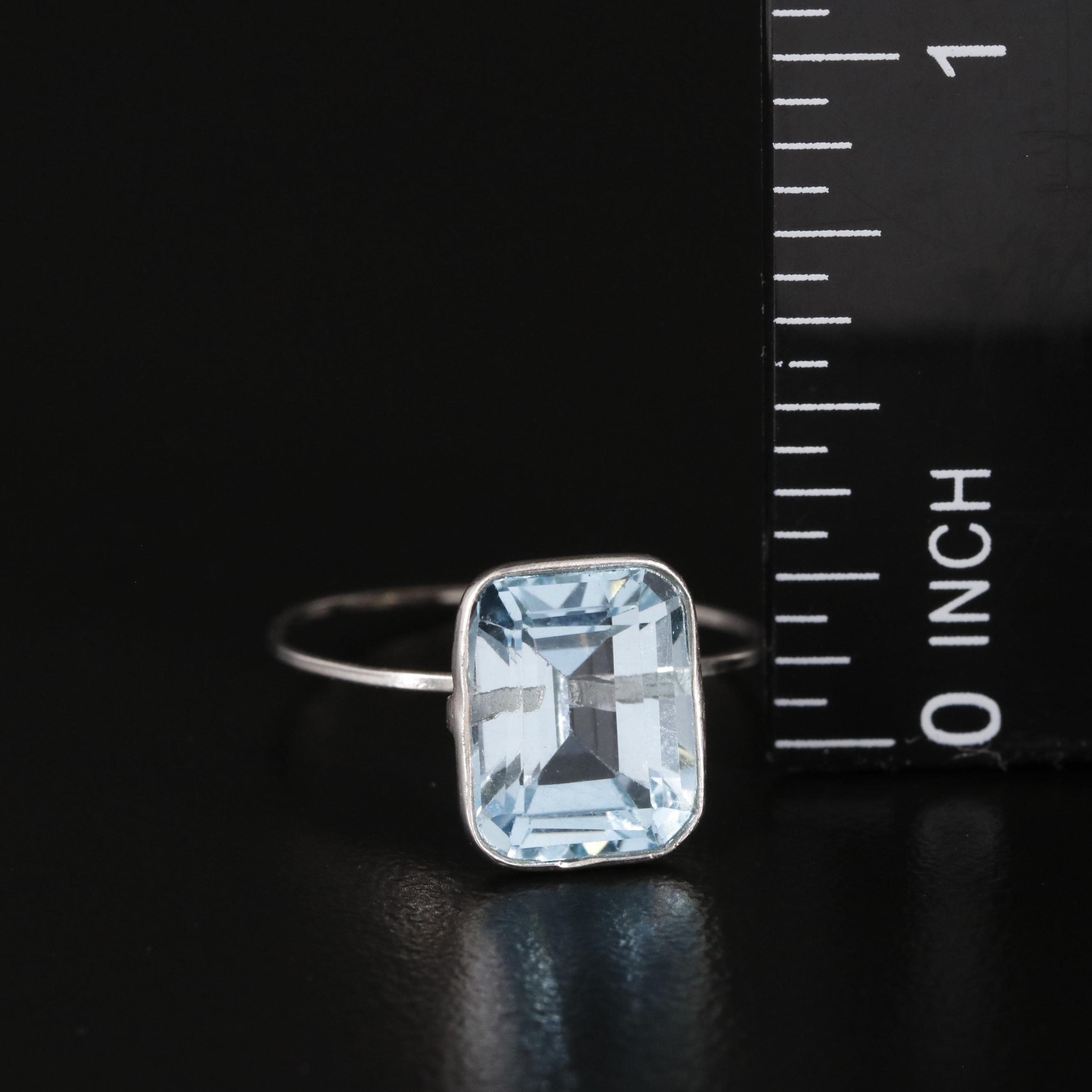 14K Blue Topaz Ring