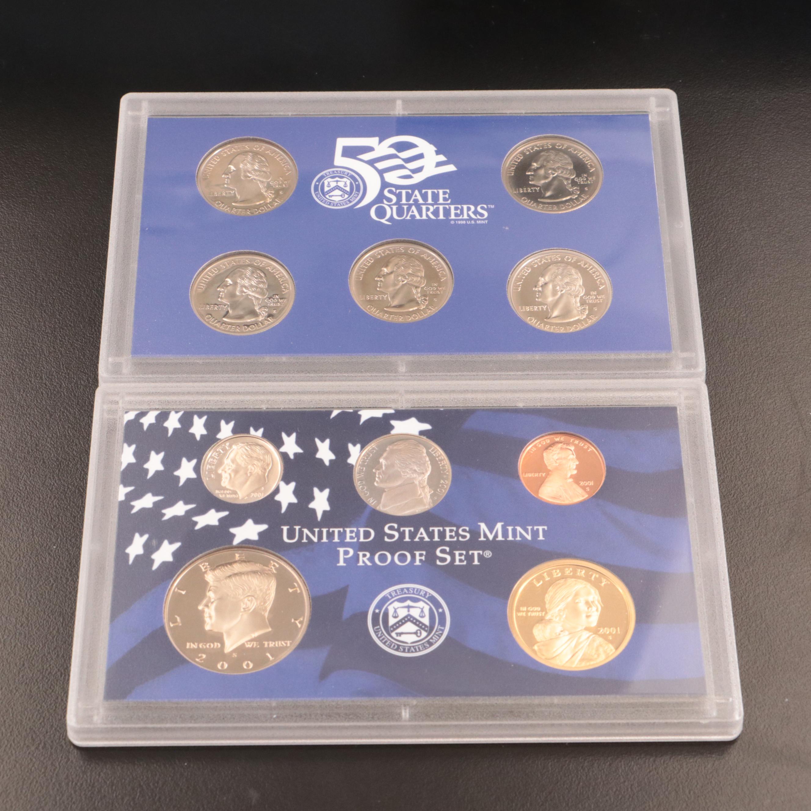 Ten Different U.S. Mint Proof Sets, 2001–2010