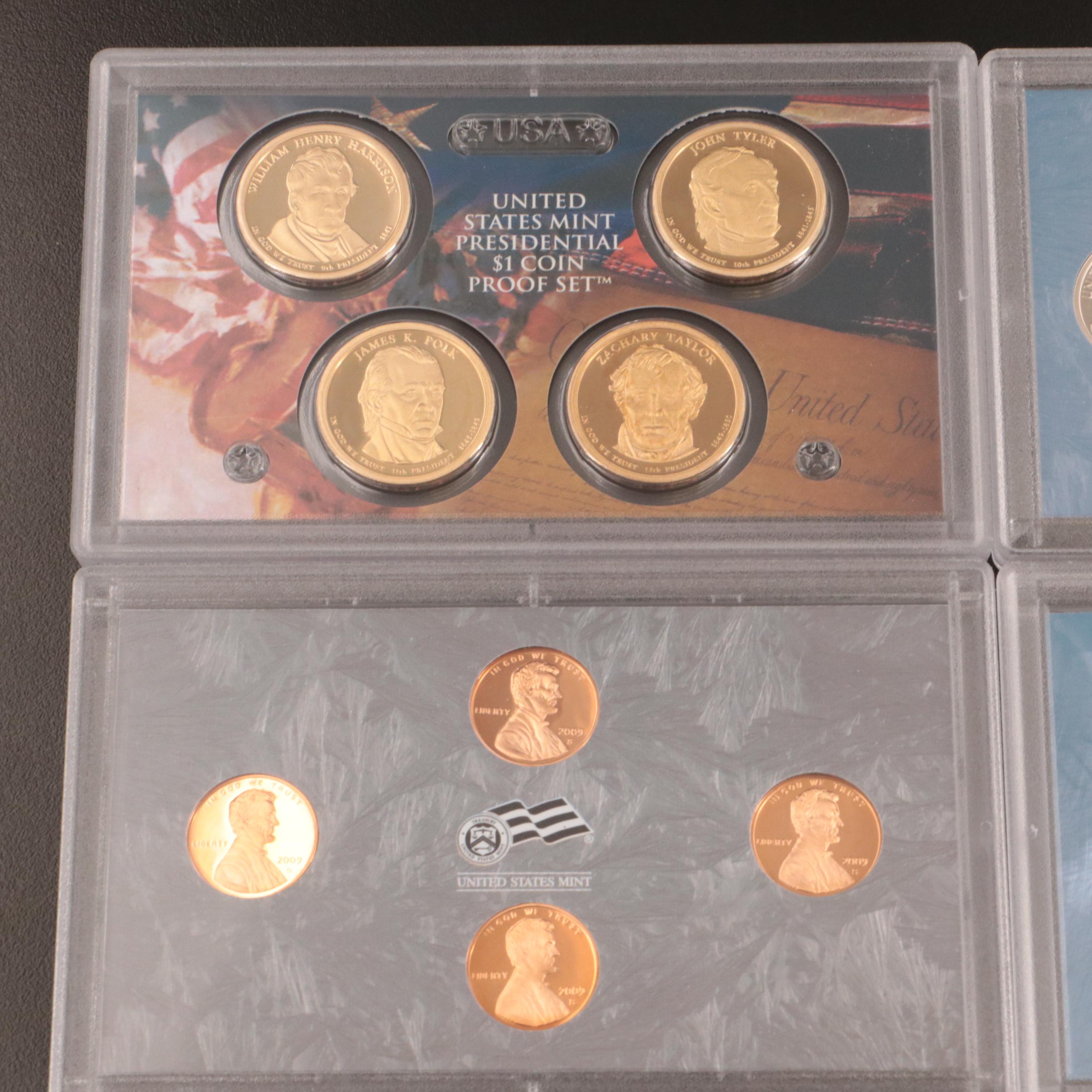 Ten Different U.S. Mint Proof Sets, 2001–2010