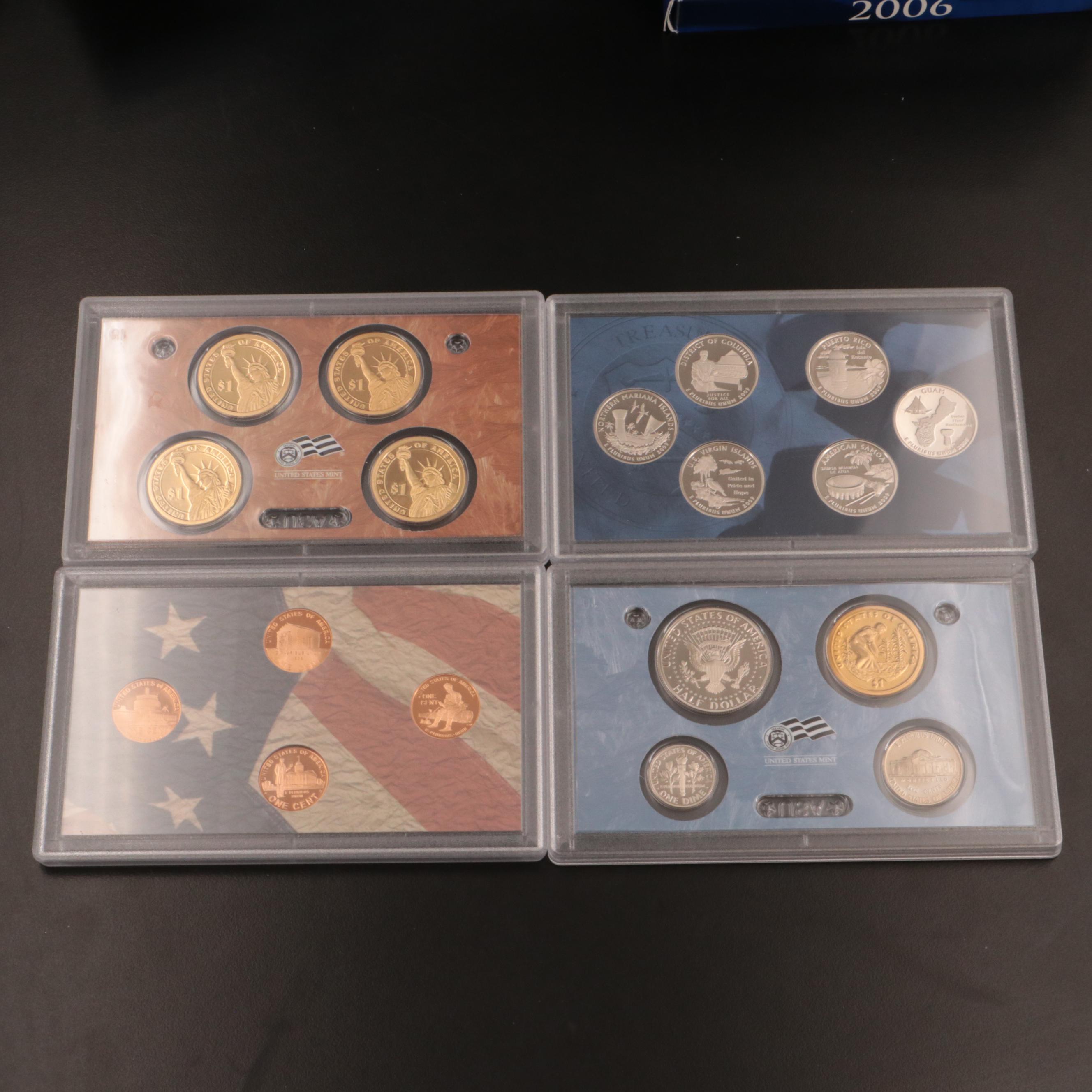 Ten Different U.S. Mint Proof Sets, 2001–2010
