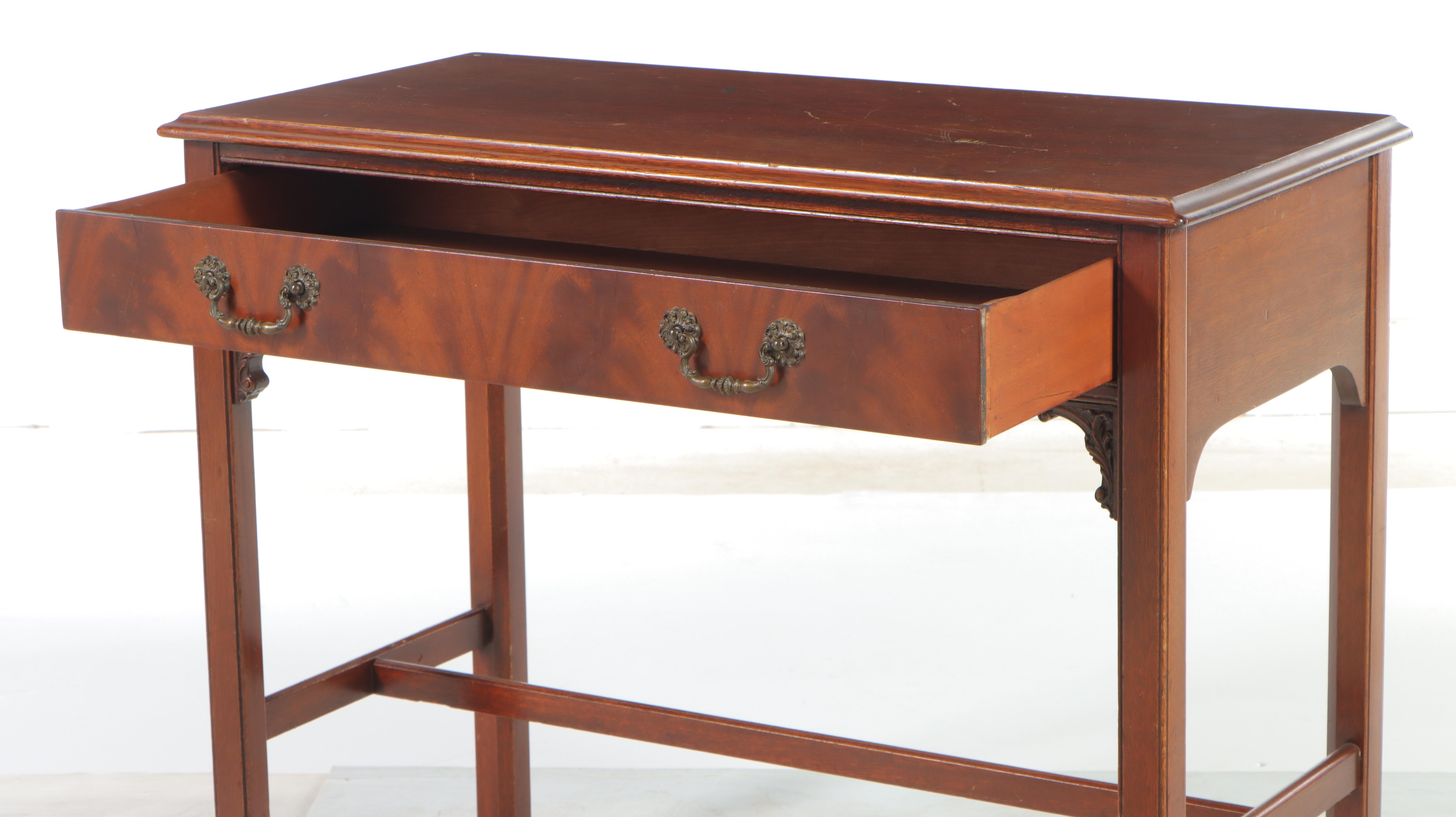 George III Style Mahogany Writing Table, Early to Mid 20th Century