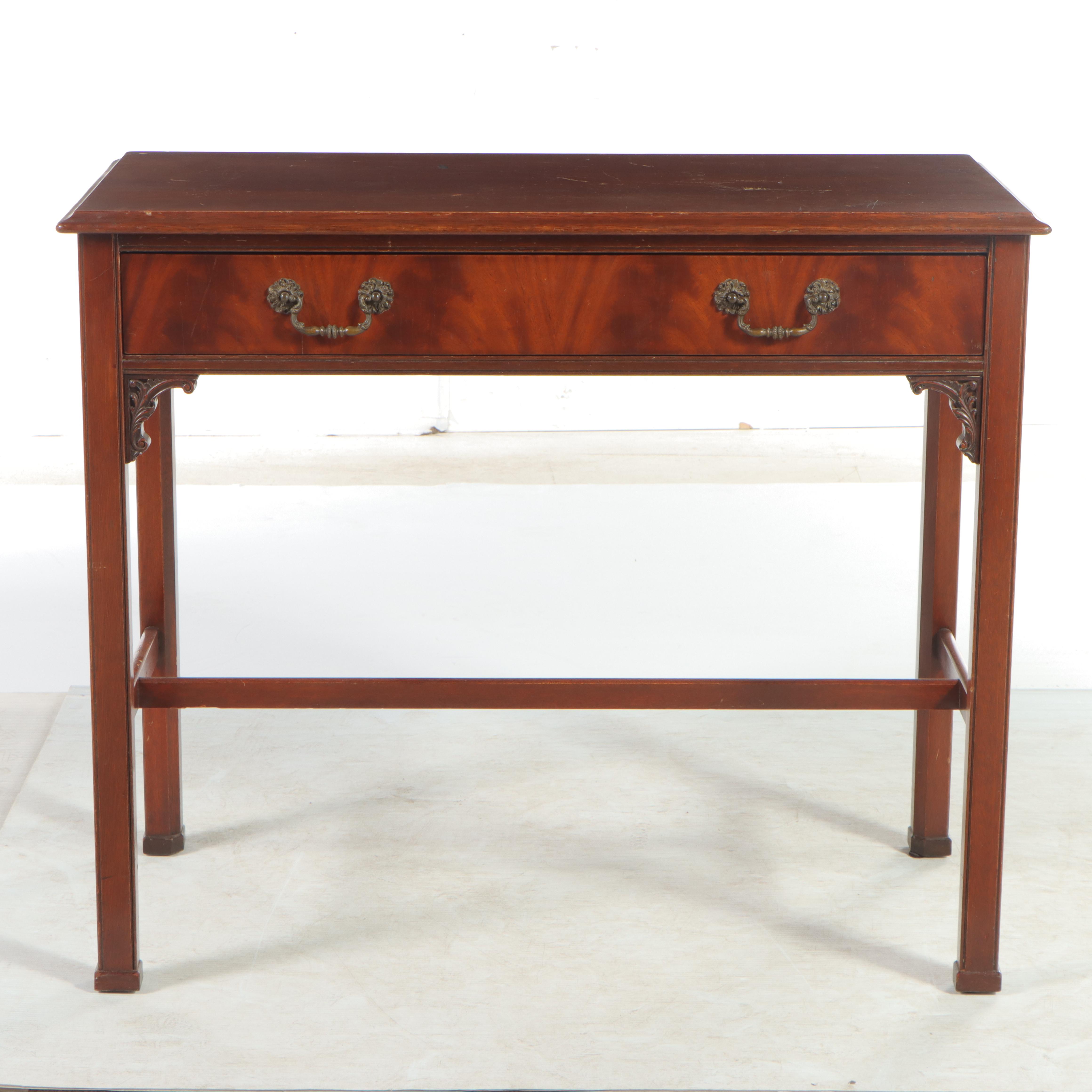 George III Style Mahogany Writing Table, Early to Mid 20th Century