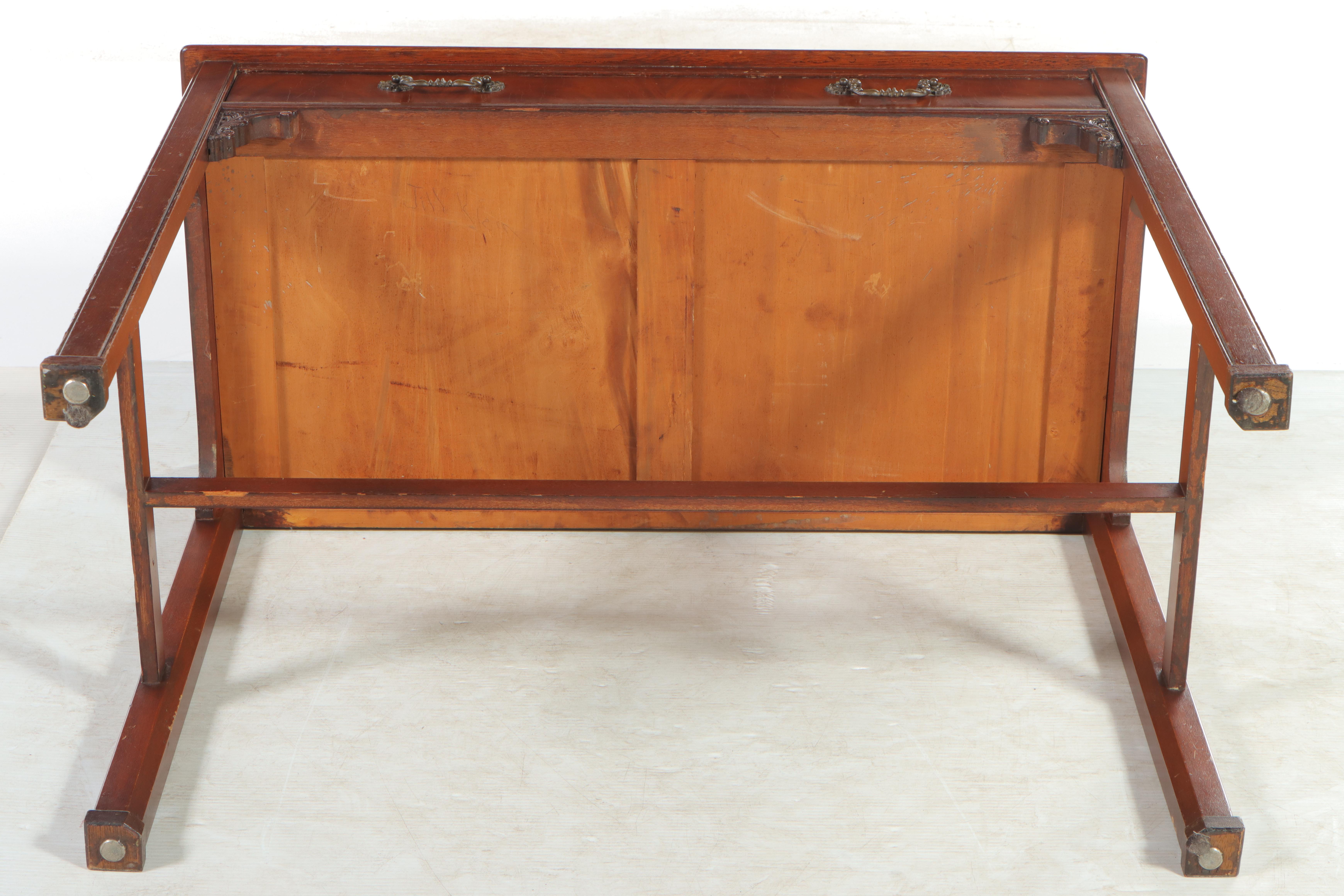 George III Style Mahogany Writing Table, Early to Mid 20th Century