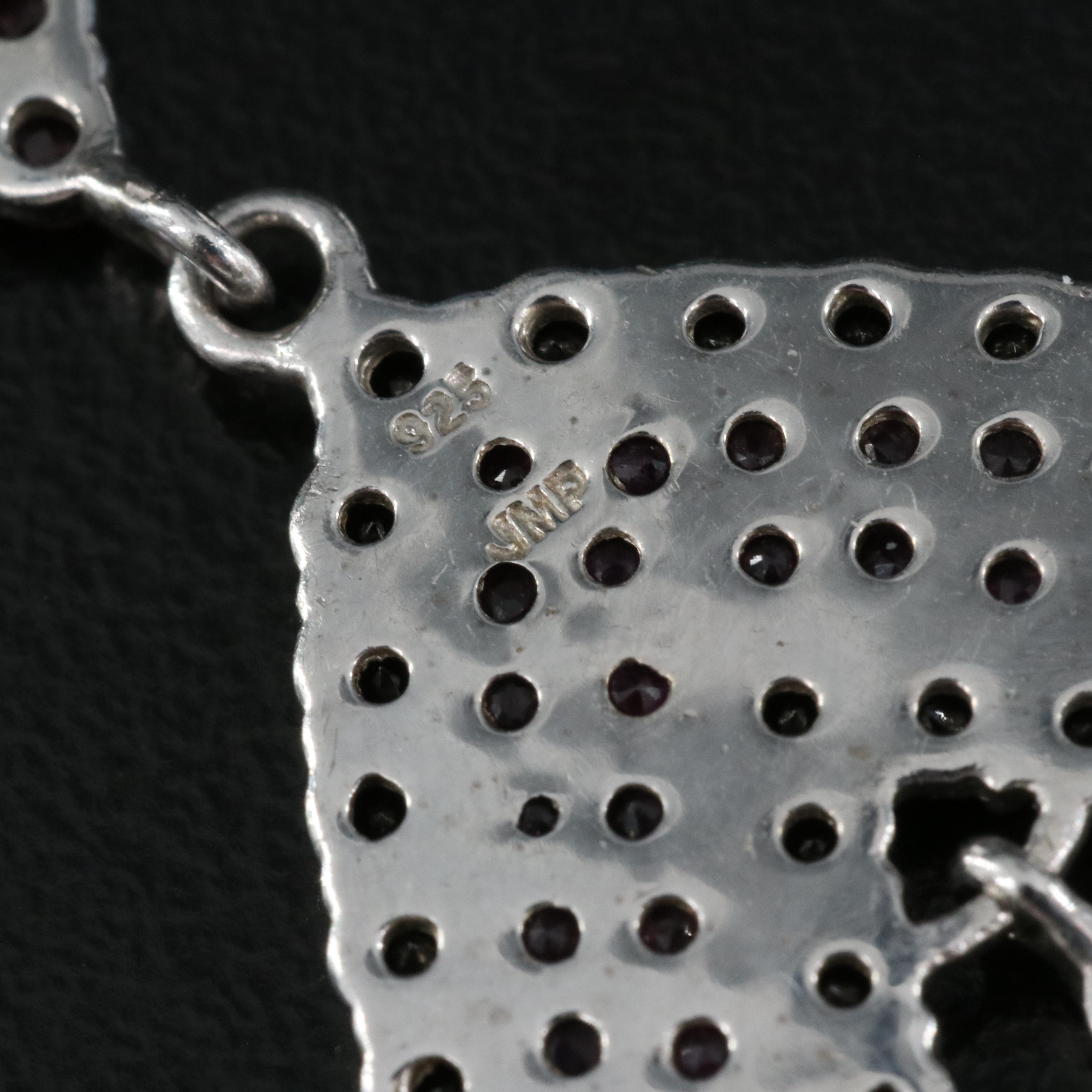 Sterling Ruby, Topaz and Spinel Earrings