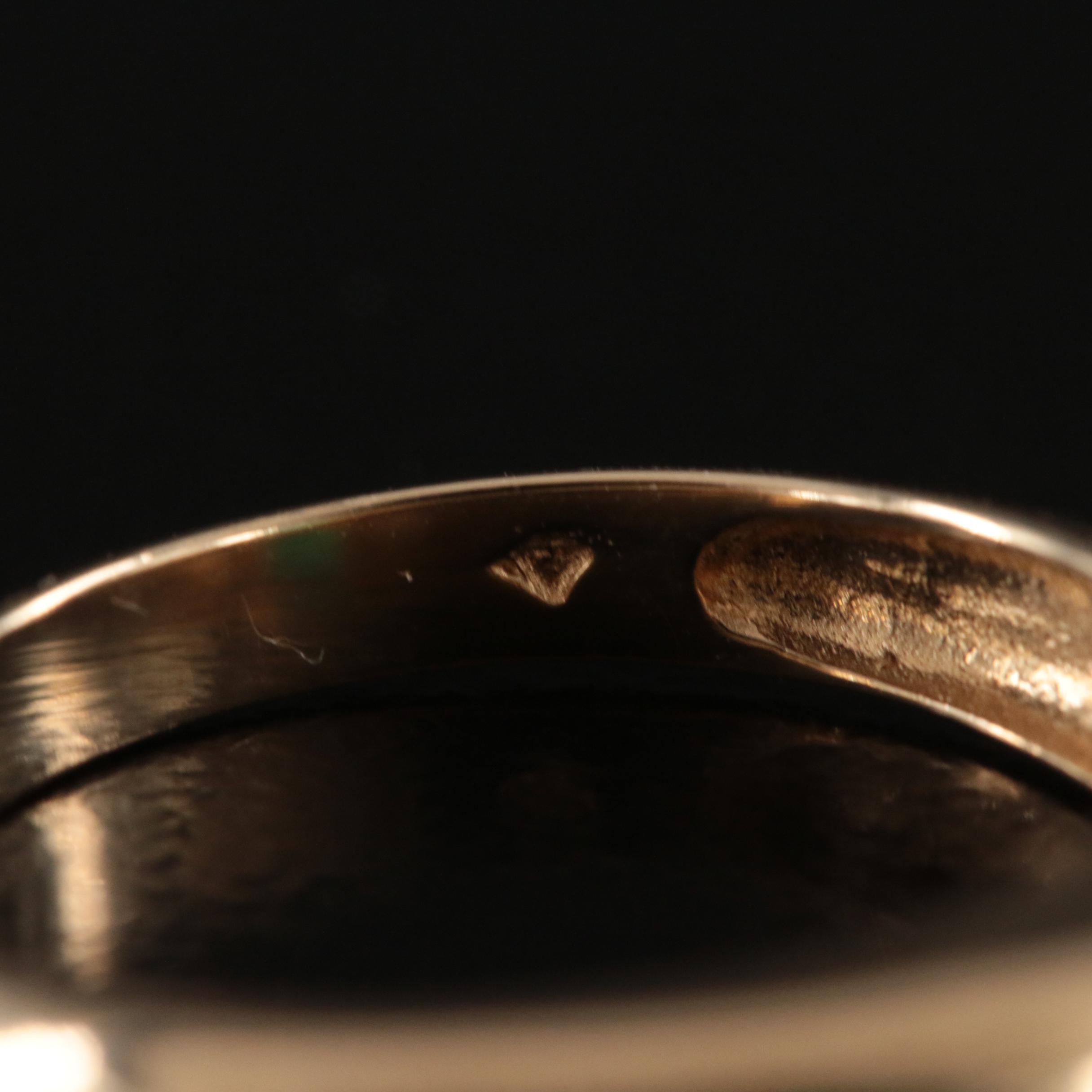 14K Emerald East-West Set Ring