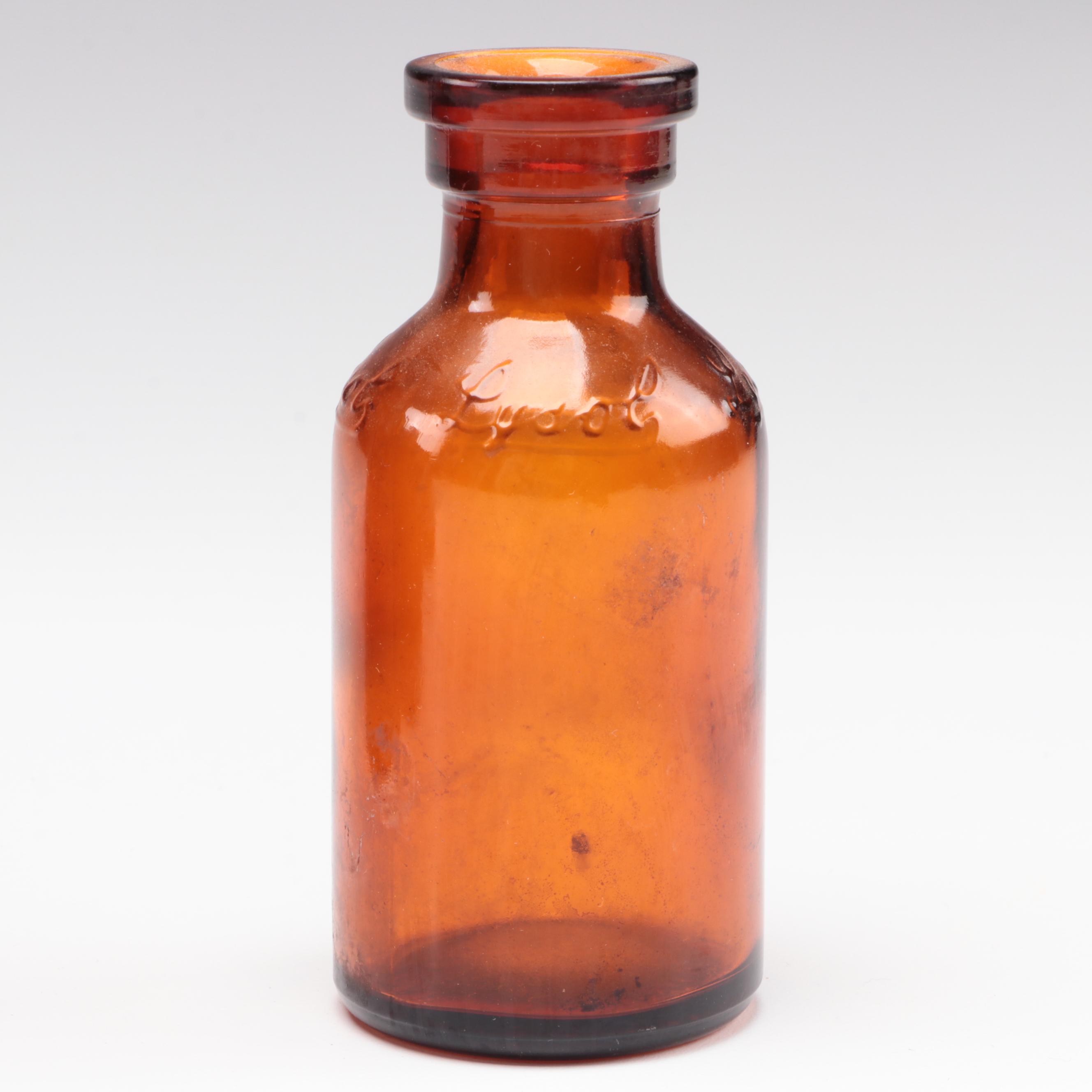 Lysol, Clorox and Other Amber Glass Bottles, Early to Mid-20th Century