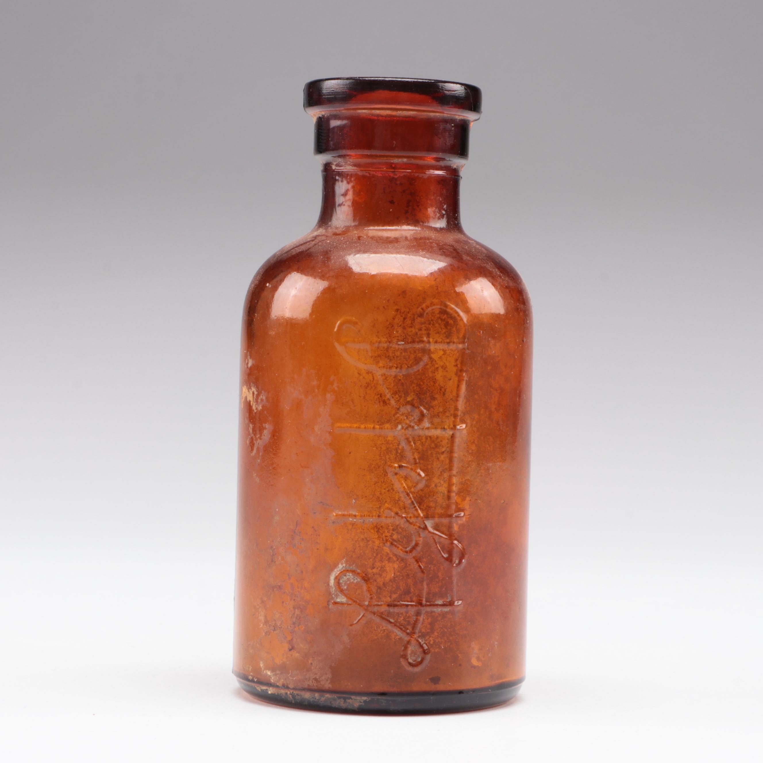 Lysol, Clorox and Other Amber Glass Bottles, Early to Mid-20th Century