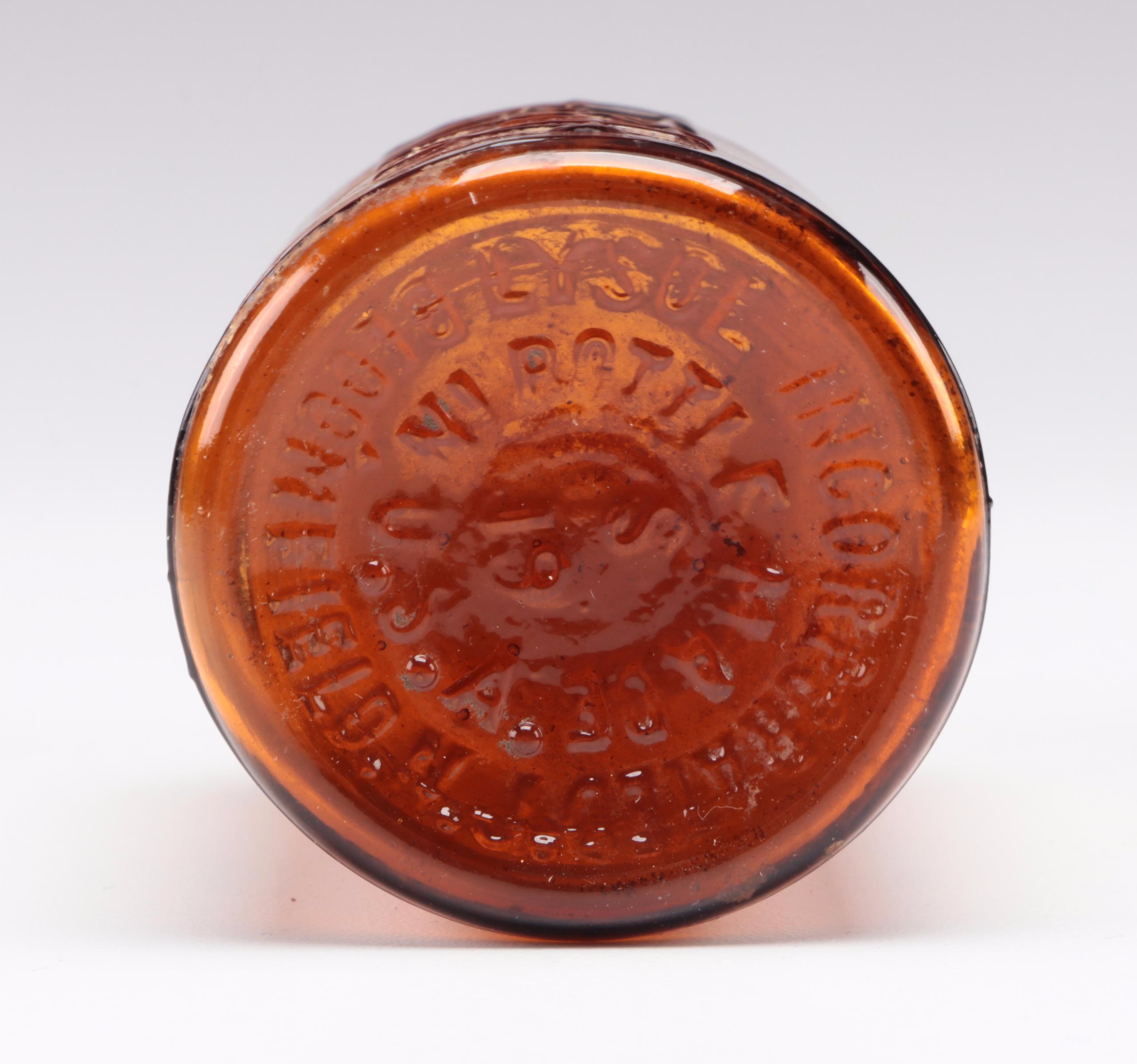 Lysol, Clorox and Other Amber Glass Bottles, Early to Mid-20th Century