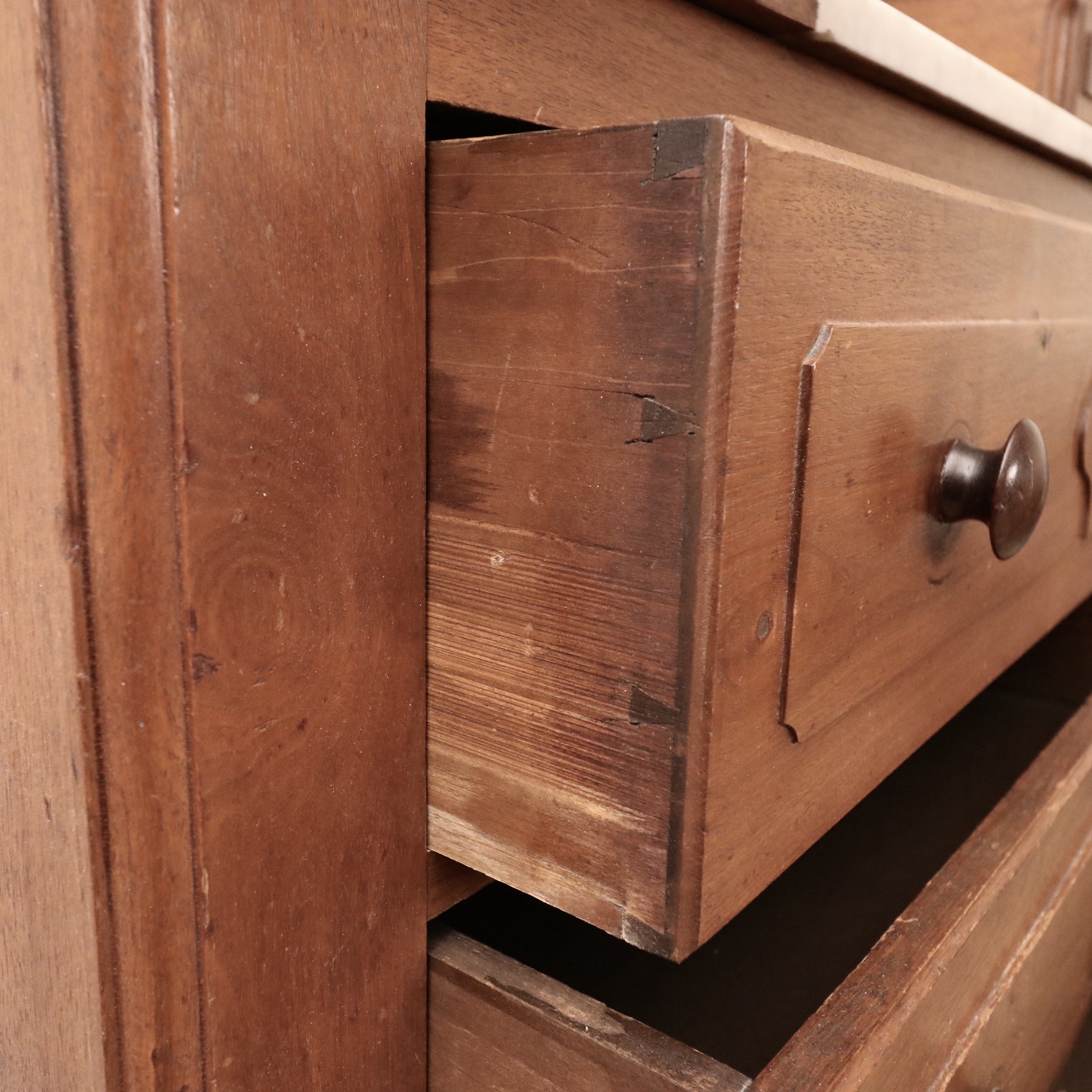 Victorian Eastlake Style Walnut Marble Top Dresser, Late 19th Century
