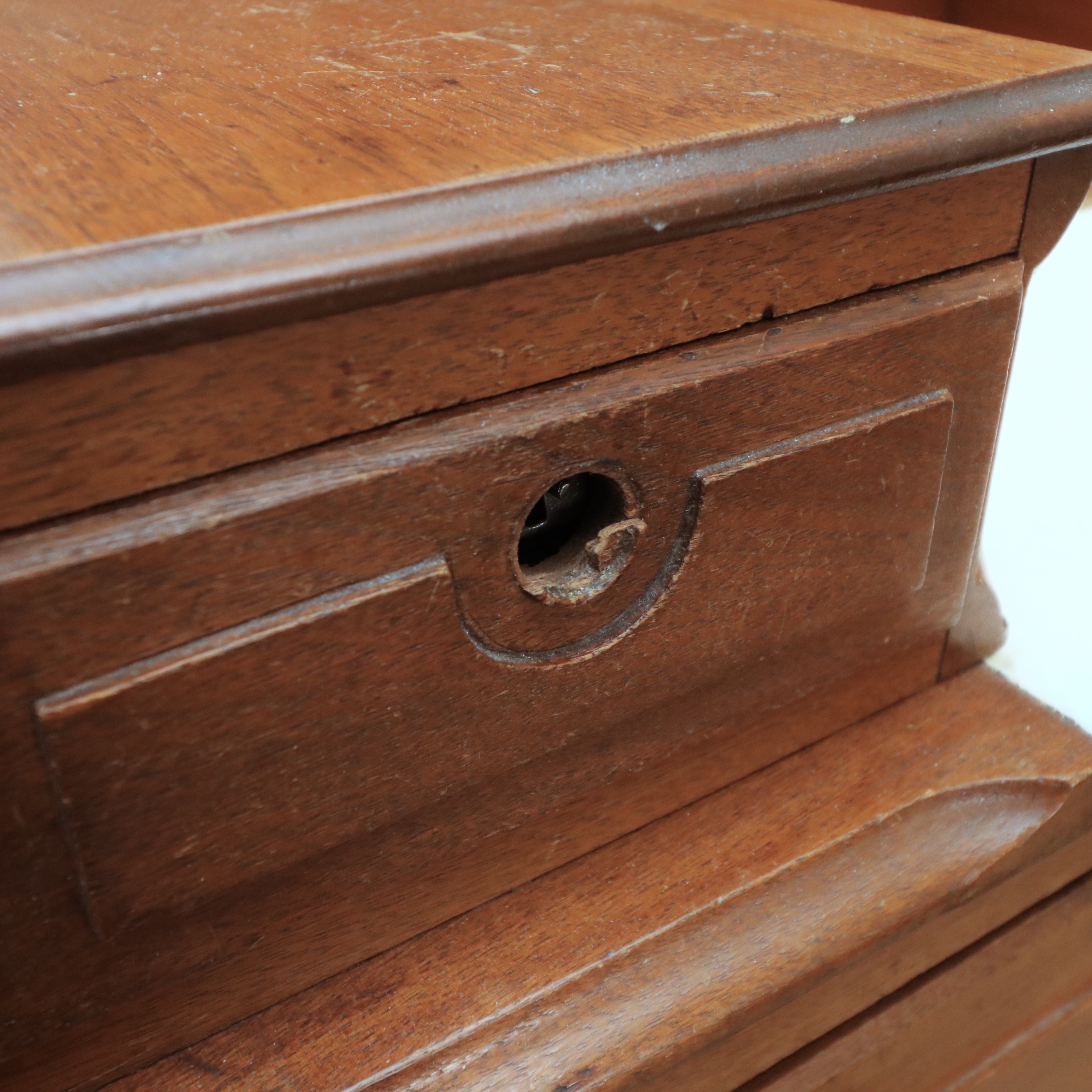 Victorian Eastlake Style Walnut Marble Top Dresser, Late 19th Century
