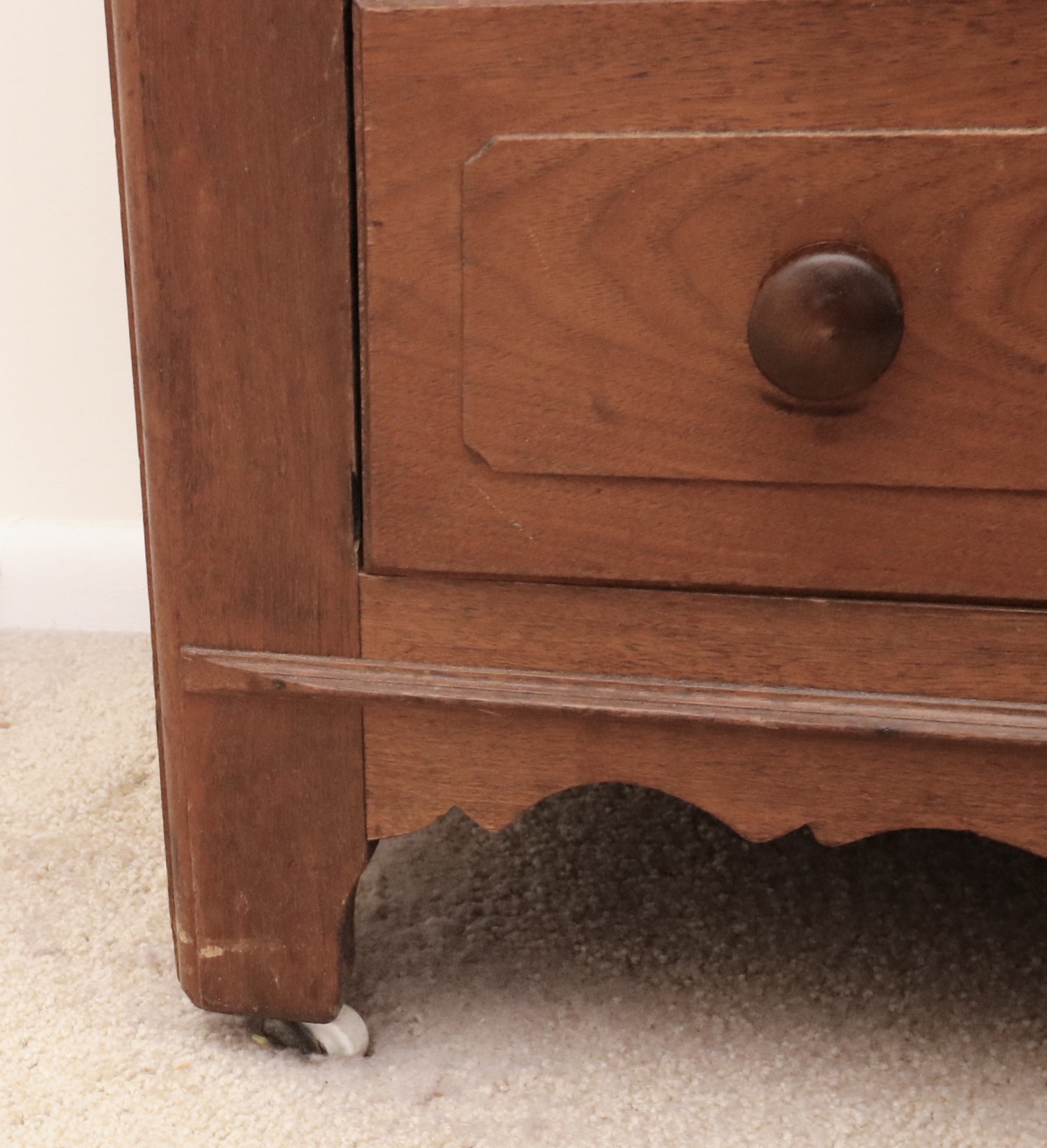 Victorian Eastlake Style Walnut Marble Top Dresser, Late 19th Century