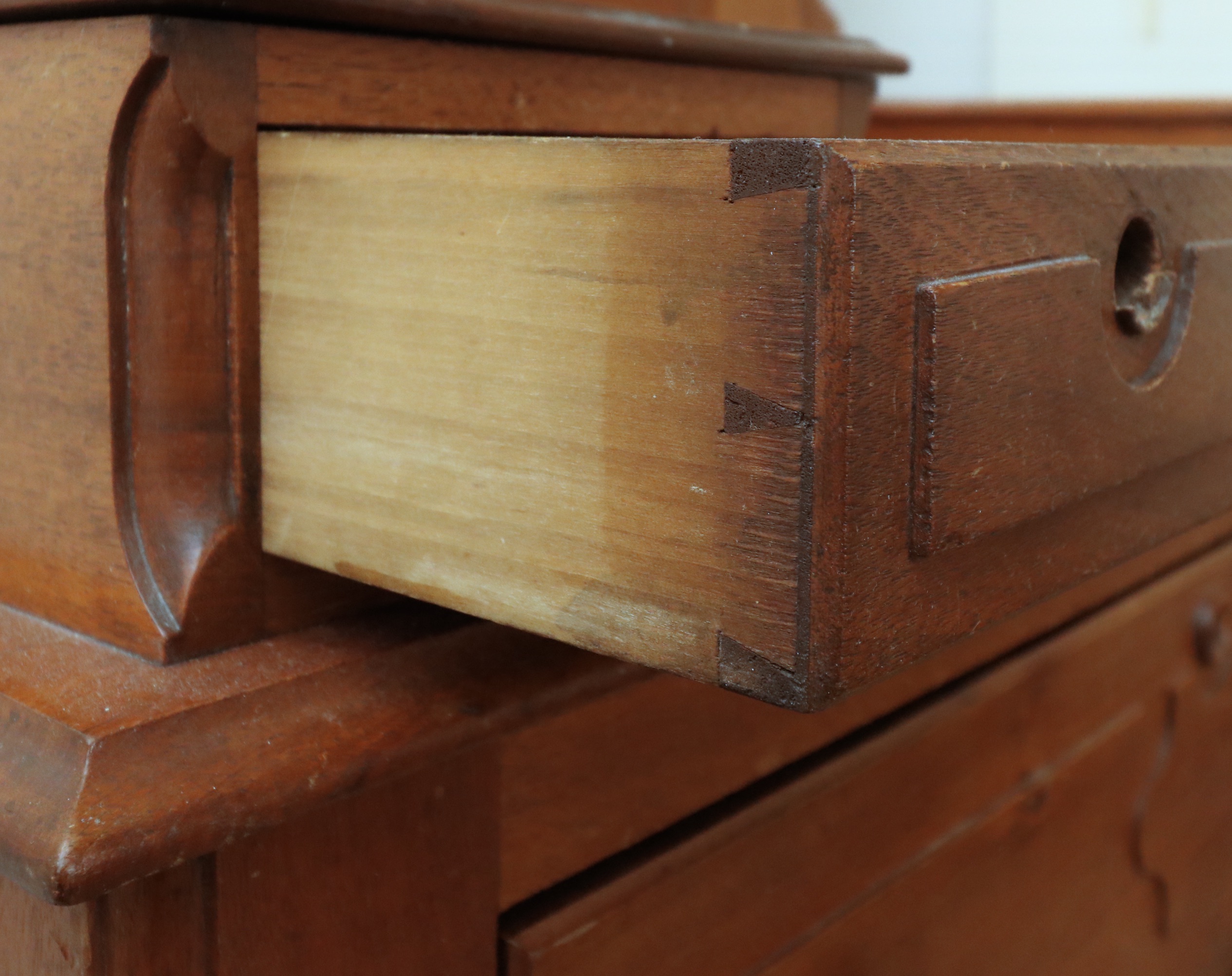 Victorian Eastlake Style Walnut Marble Top Dresser, Late 19th Century