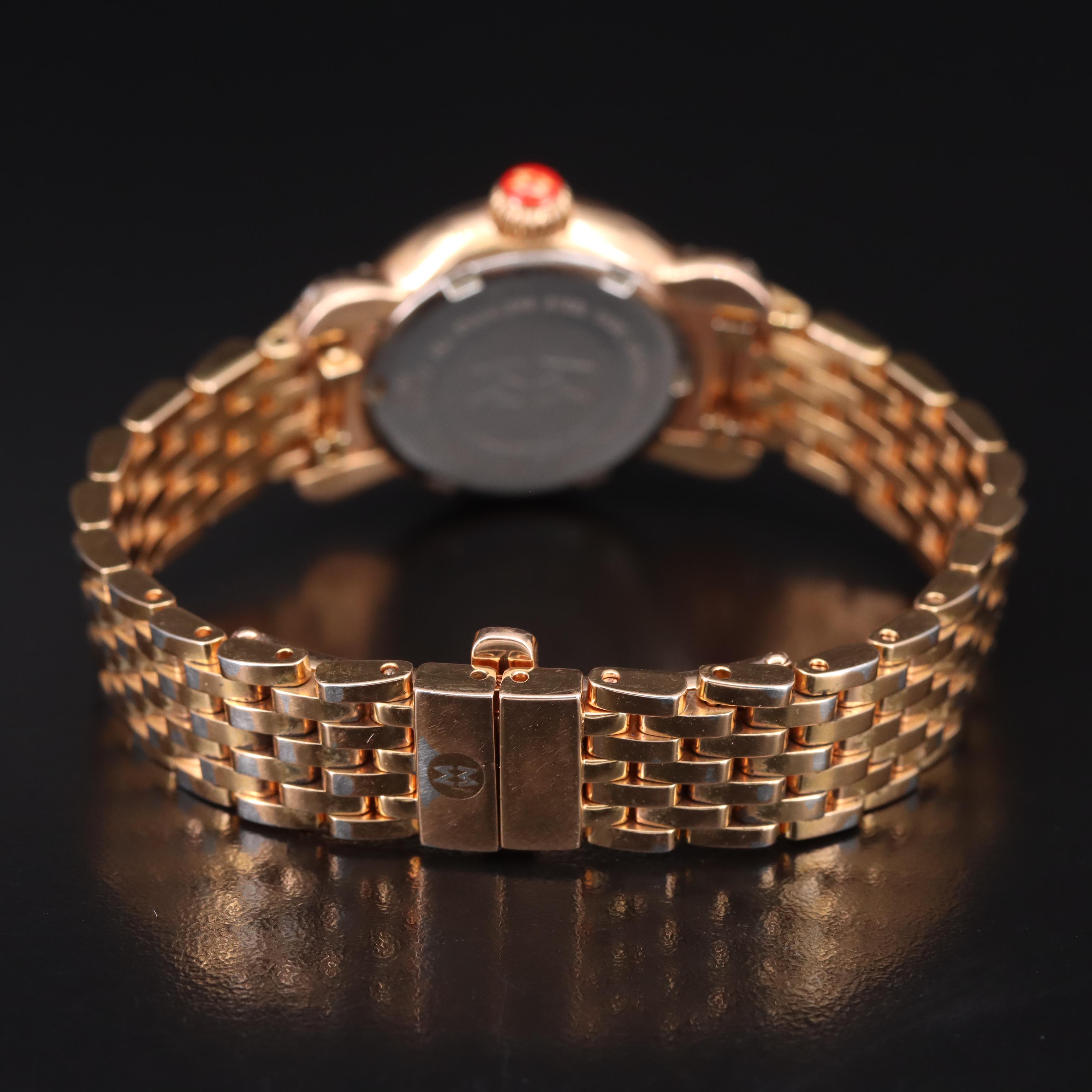 Michele Petite CSX Diamond Rose Gold Tone Watch