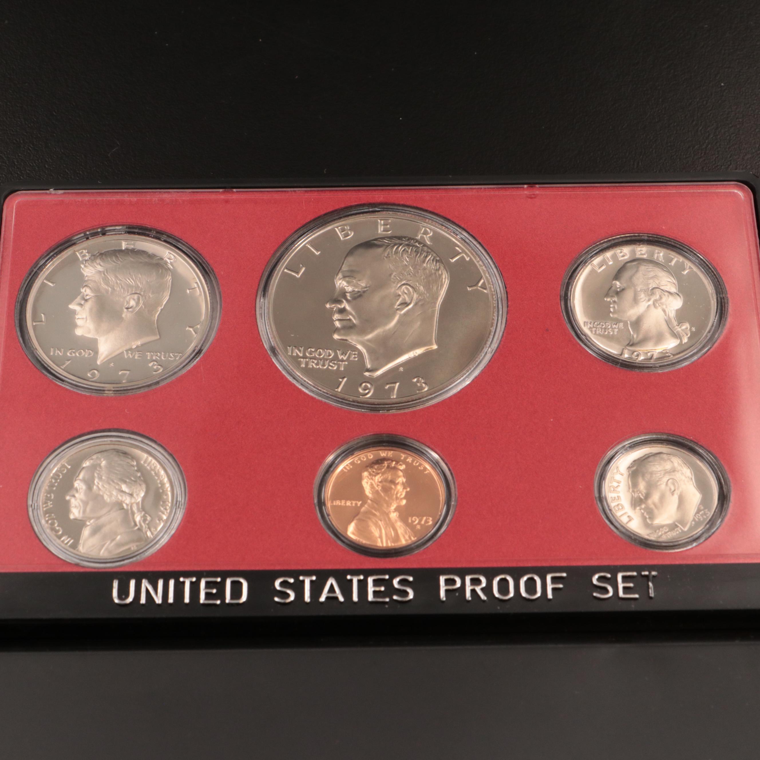 Fourteen U.S. Mint Proof Sets, 1973–1982