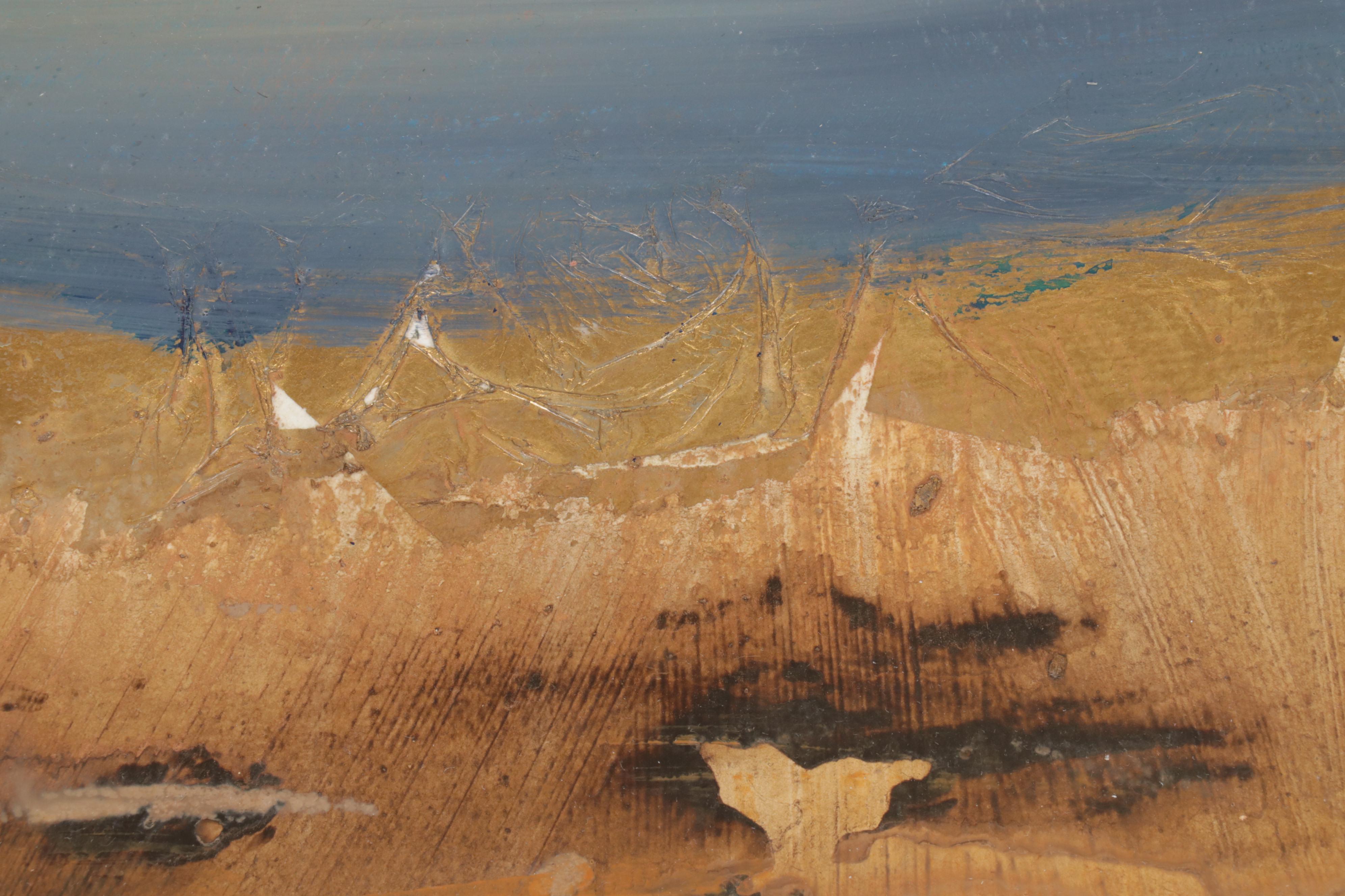 Starlie Sokol-Hohne Mixed Media Painting "Crater," Circa 2000