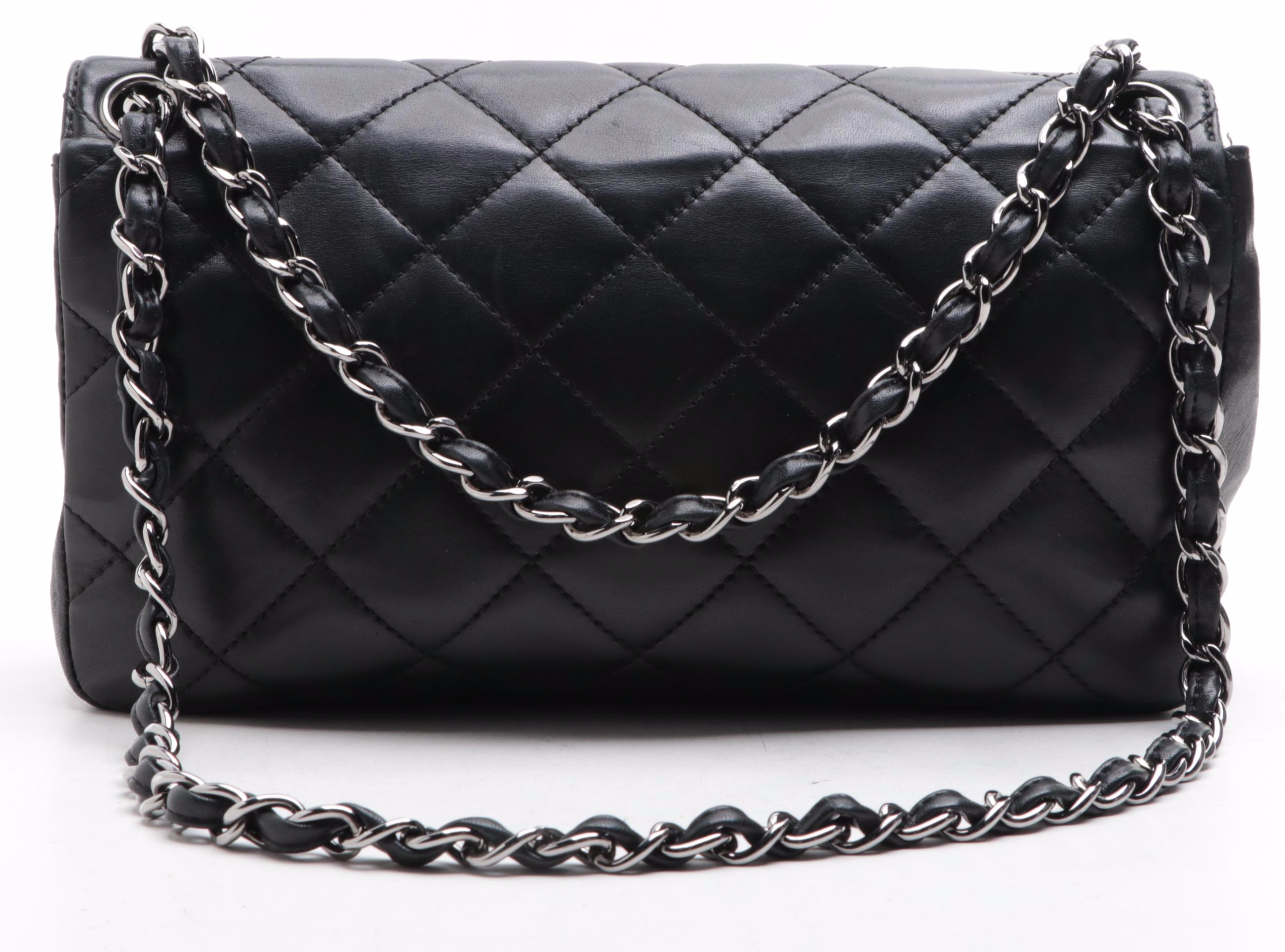 Chanel Medium Metal Frame Flap Bag in Quilted Lambskin Leather