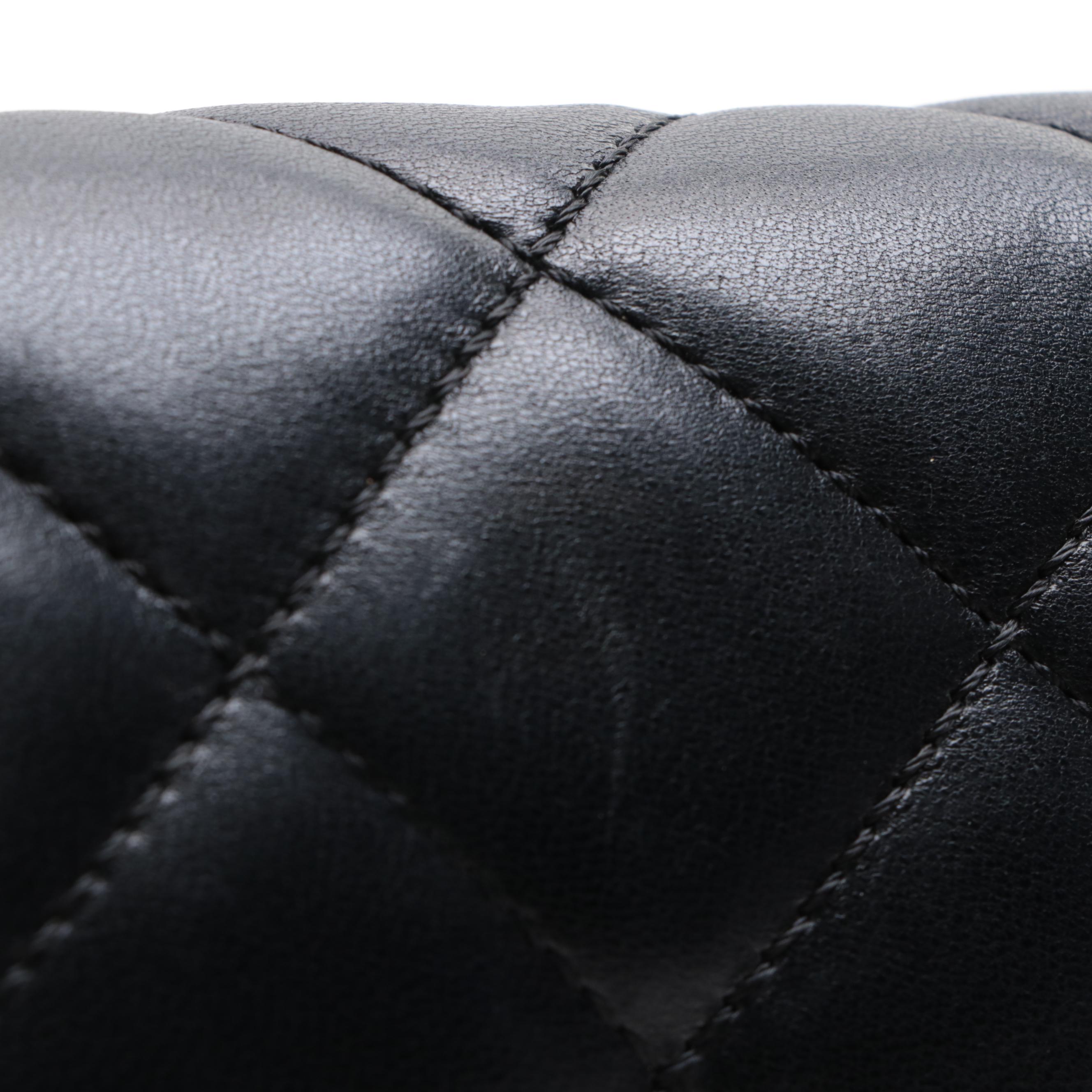 Chanel Medium Metal Frame Flap Bag in Quilted Lambskin Leather