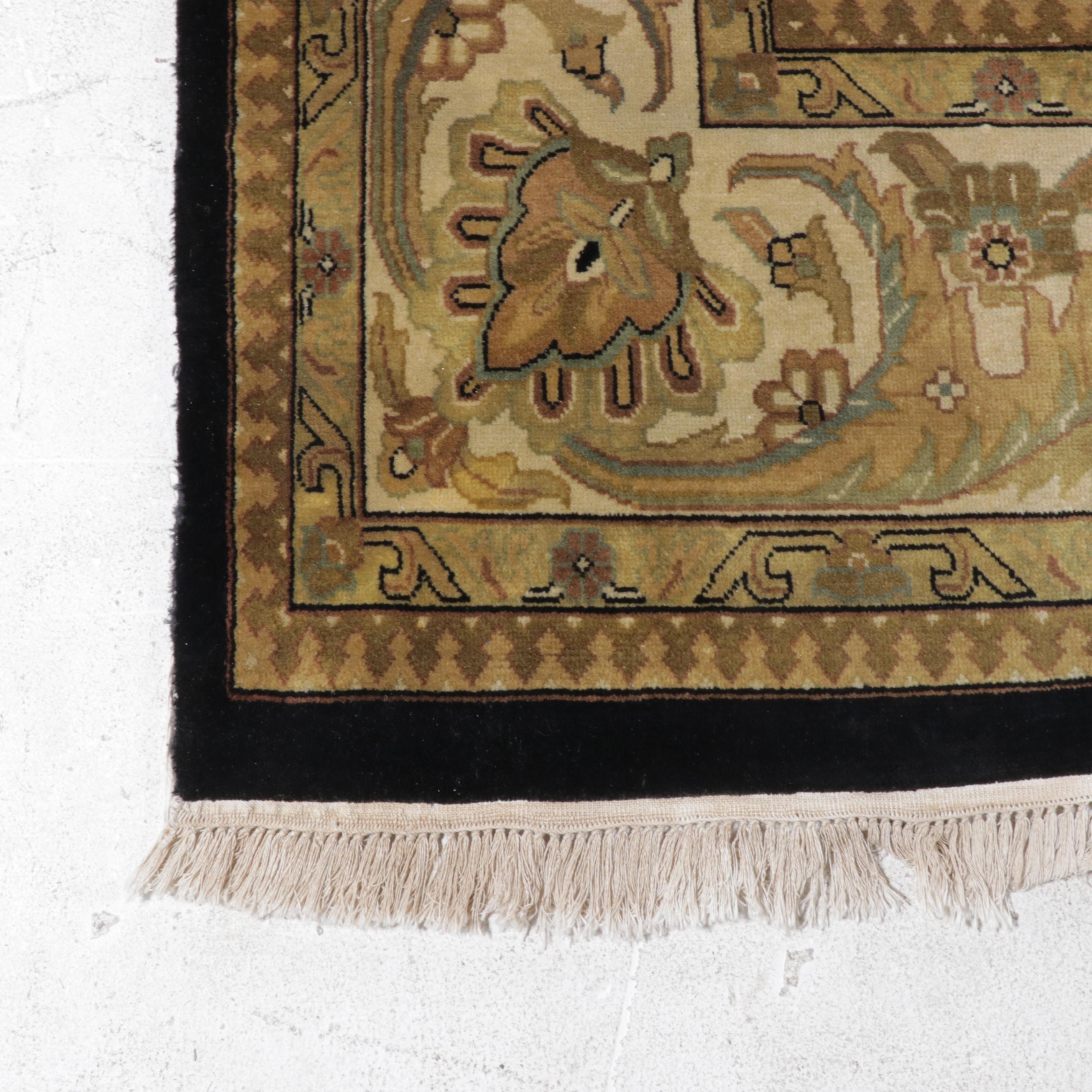 9'5 x 14'2 Hand-Knotted Indian Agra Room Sized Rug