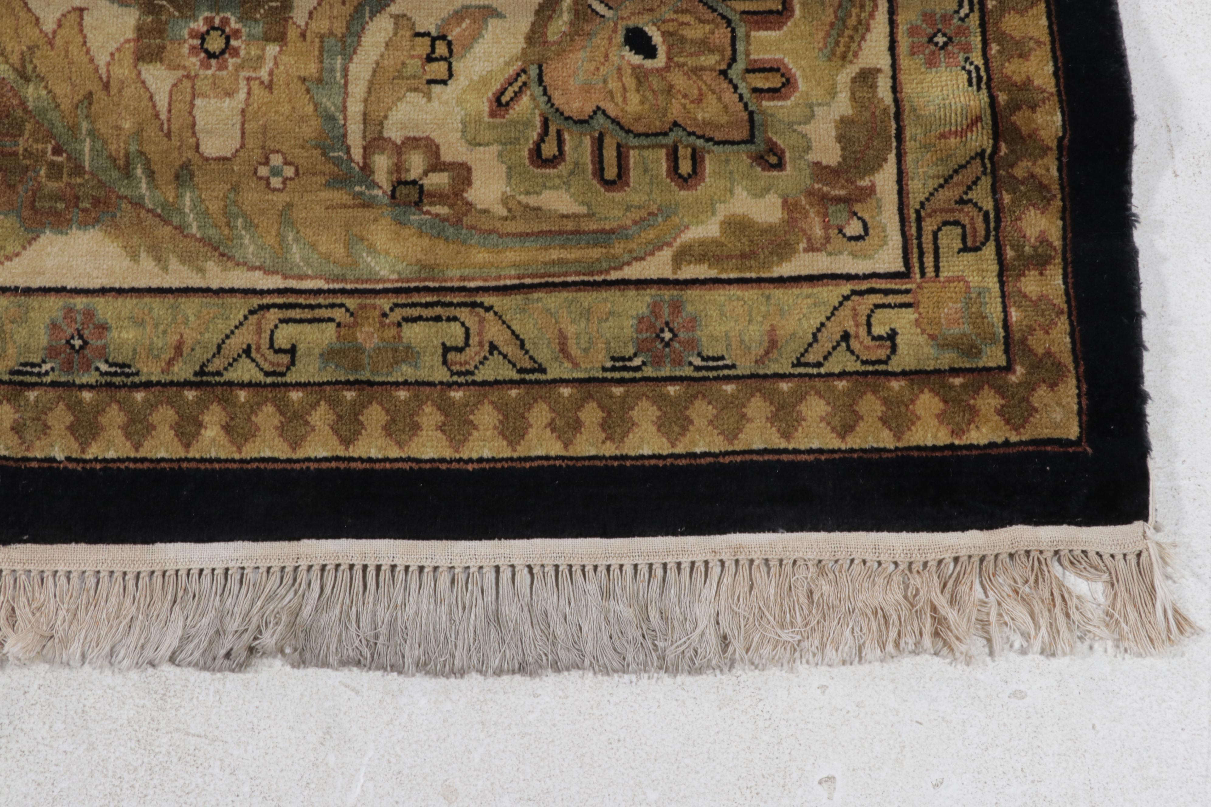 9'5 x 14'2 Hand-Knotted Indian Agra Room Sized Rug