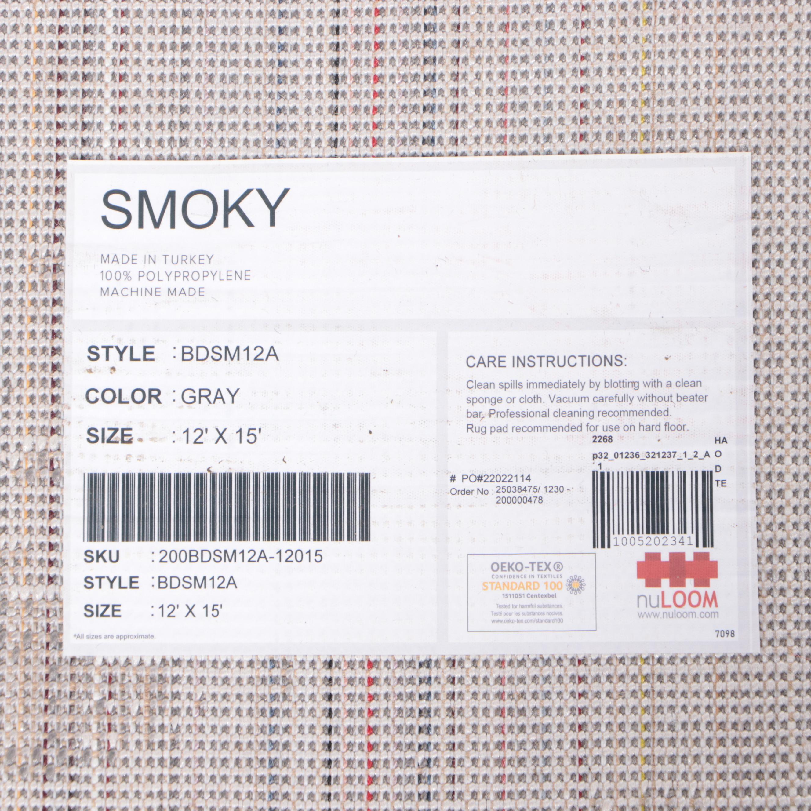 11'11 x 14'7 Machine Made Turkish NuLoom "Smoky" Overdyed Room-Sized Rug