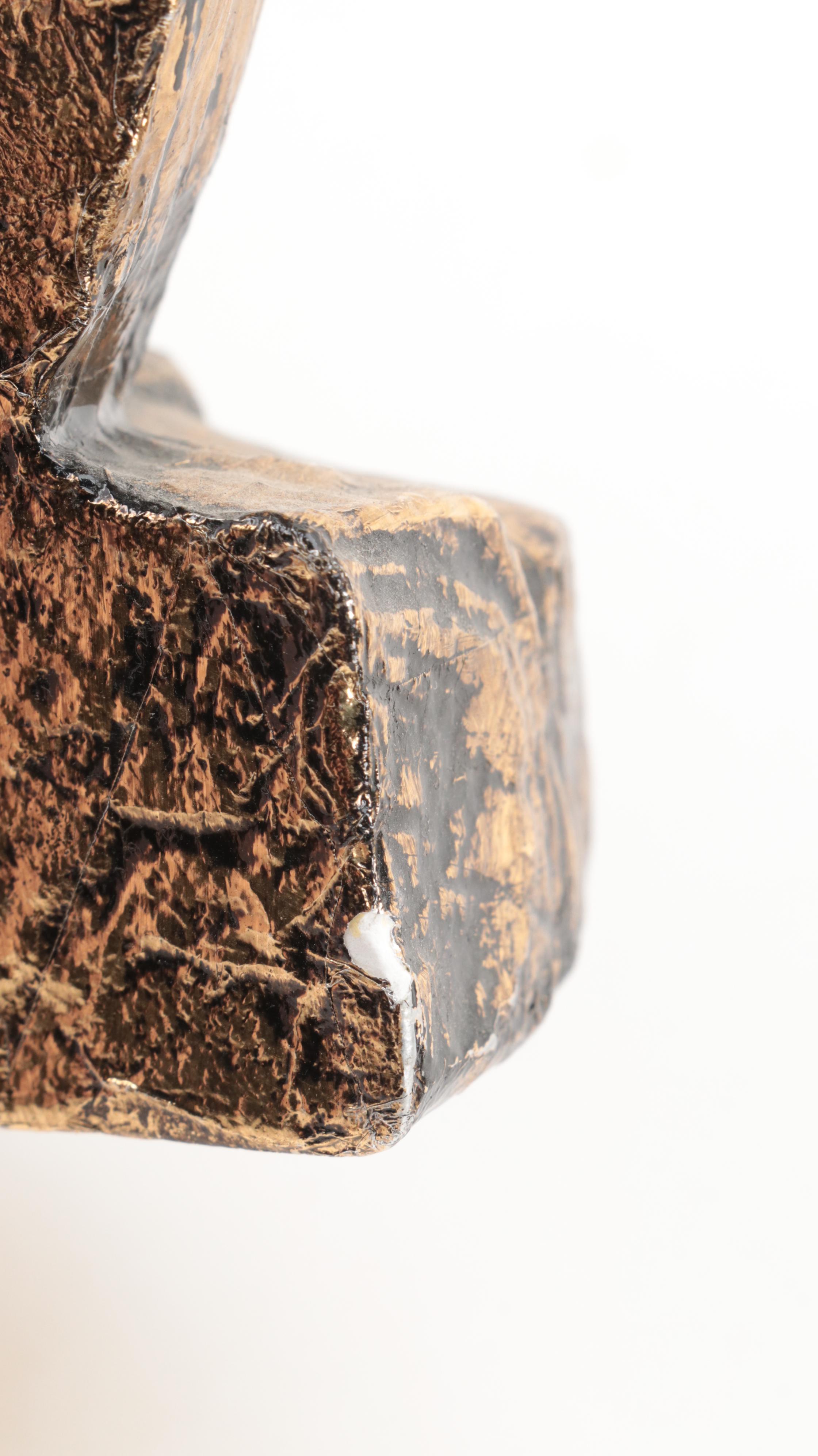 Gold Foil on Chalkware Owl Bookends