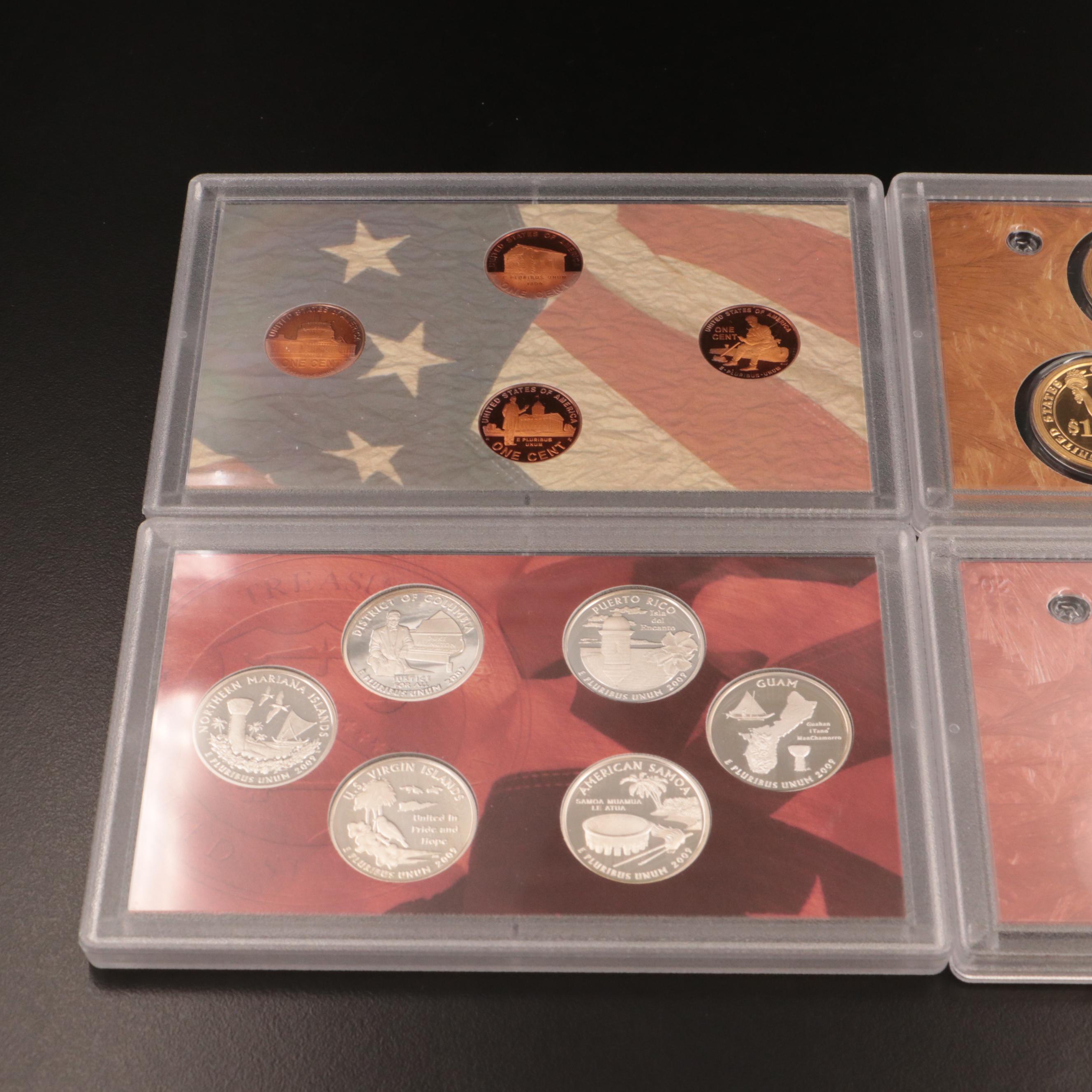 Two U.S. Mint Silver Proof Sets, 2008–2009