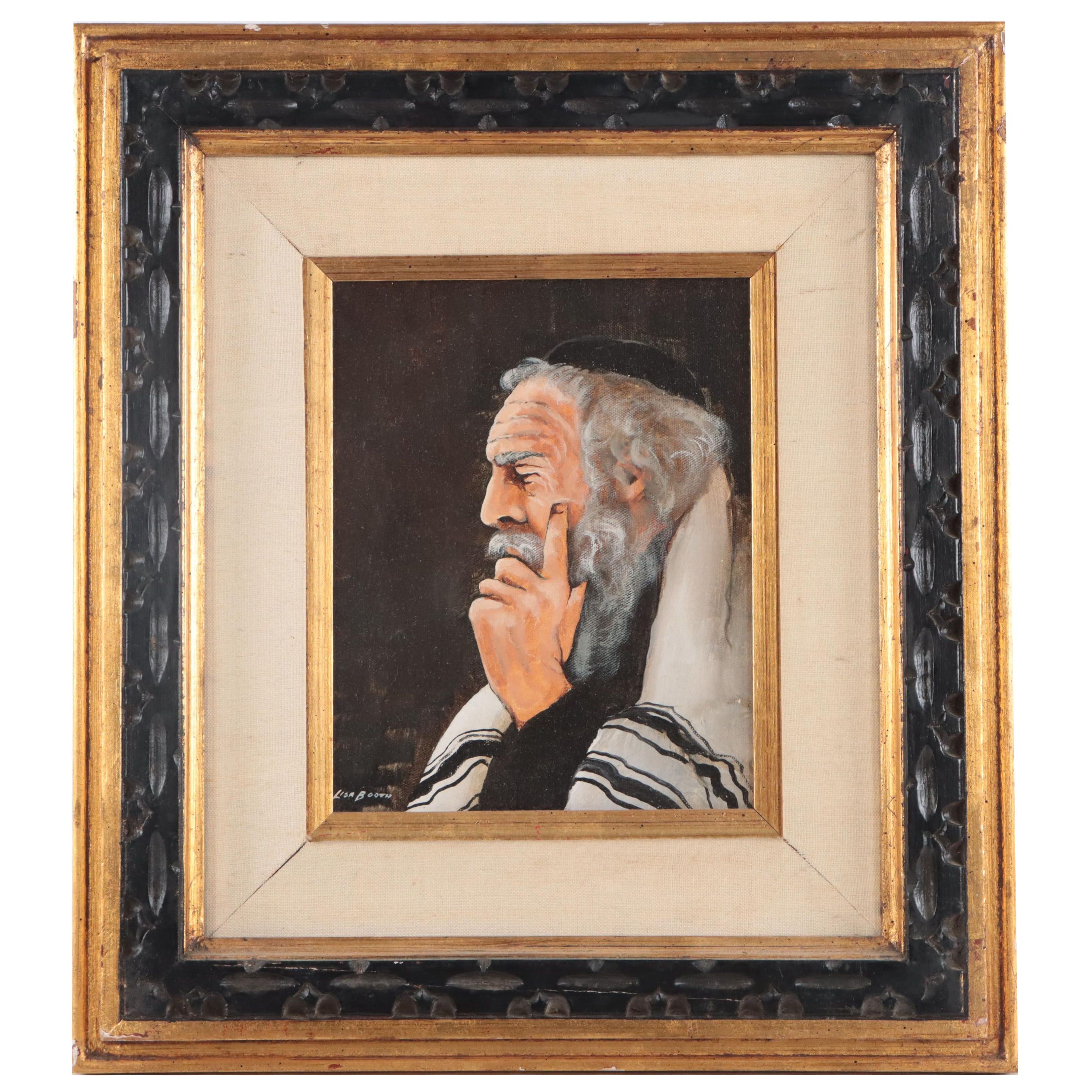 Lisa Booth Oil Painting Portrait of Rabbi