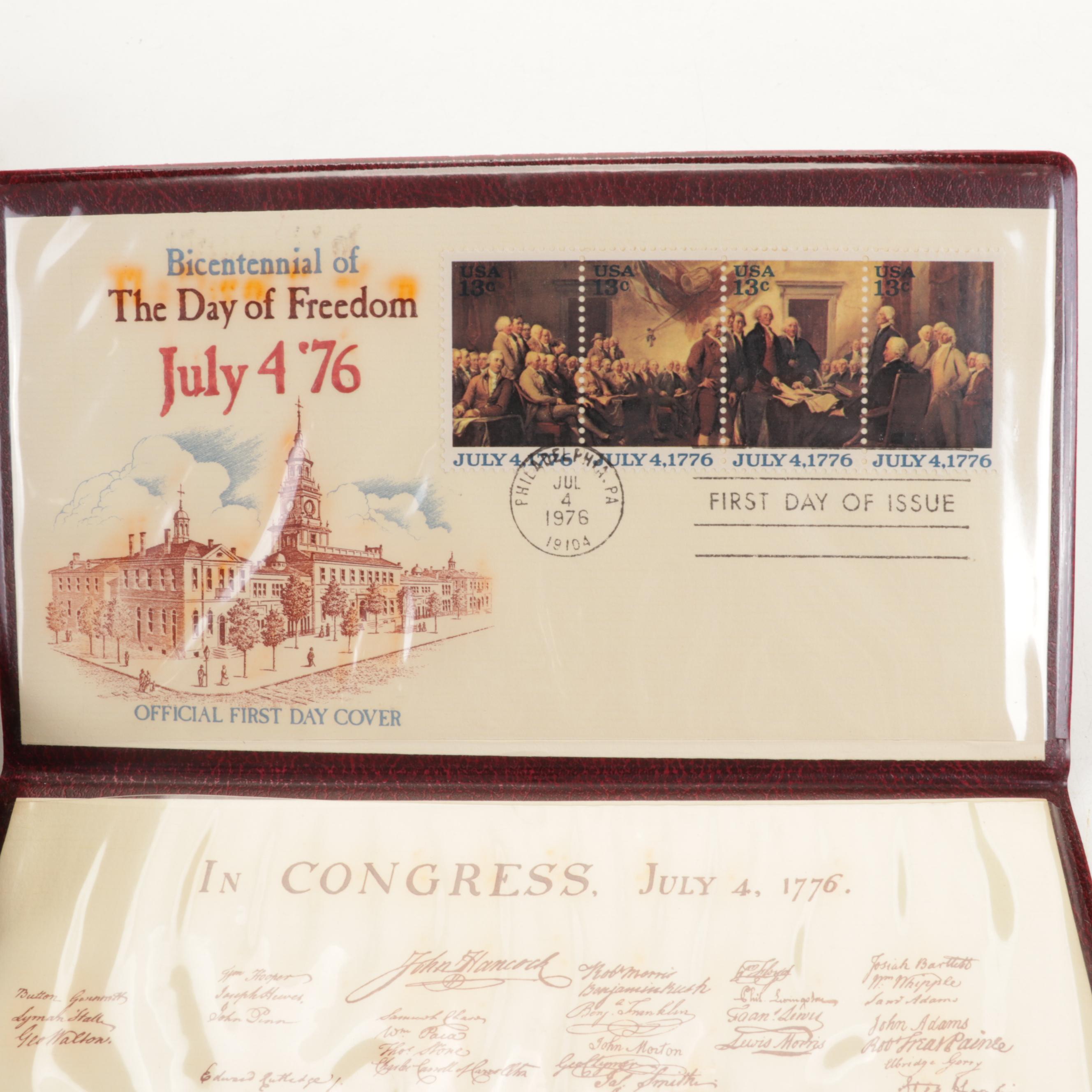 "American Revolution Bicentennial" 1976 Commemorative Postal Covers and Stamps