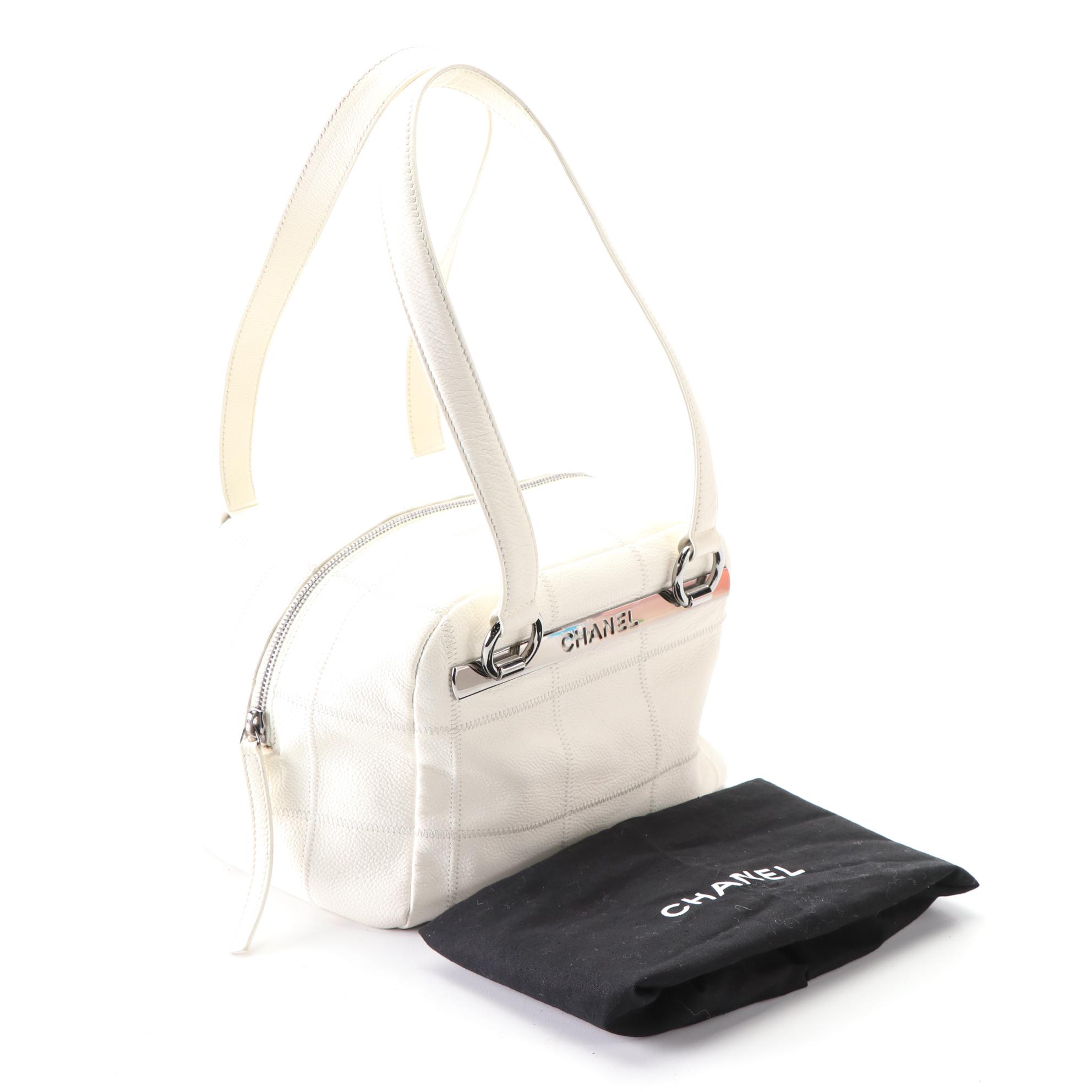 Chanel LAX Choco Bar Stitched Leather Shoulder Bag