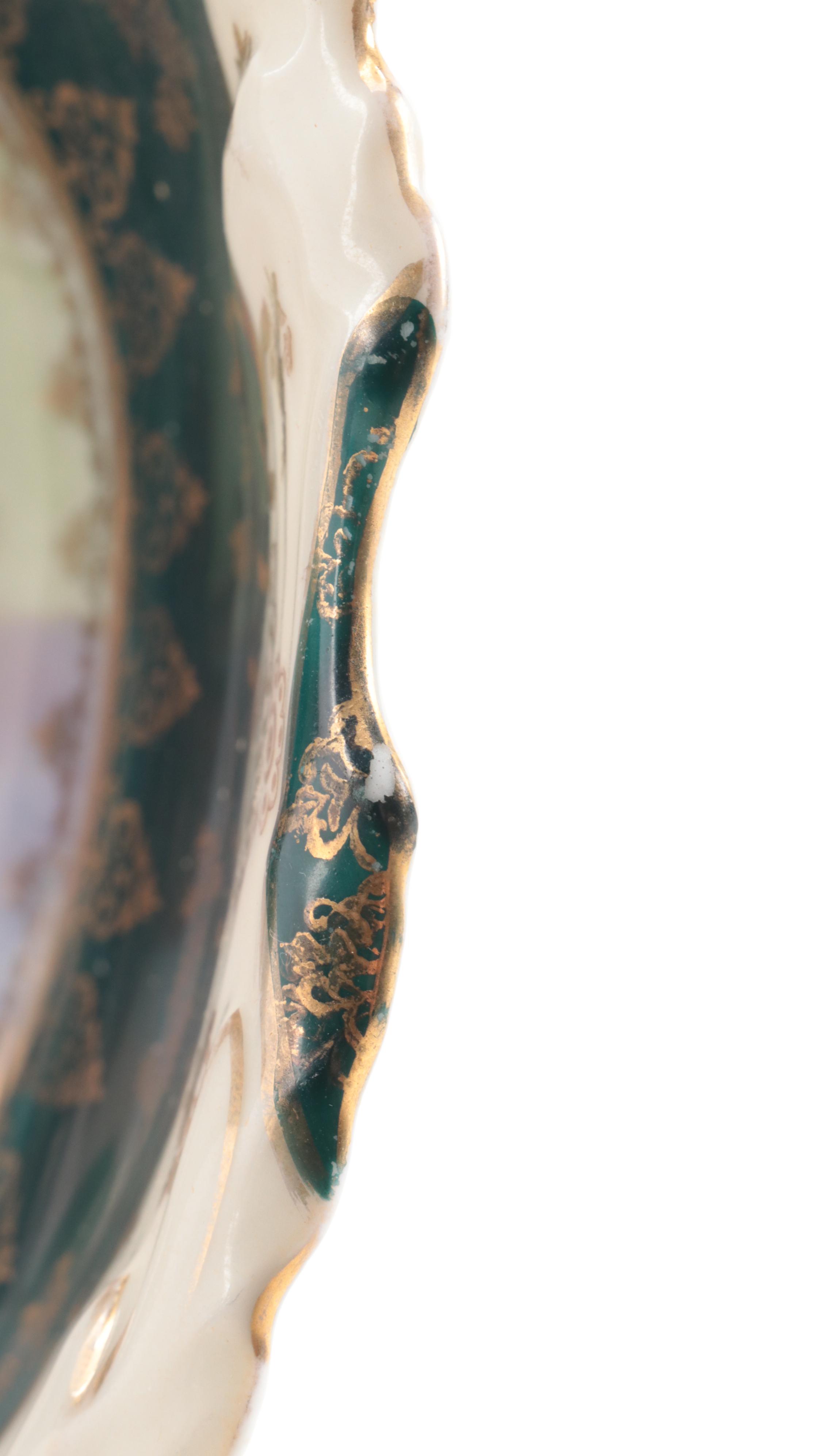 Victoria Porcelain Royal Vienna Style Bowl with Goebel Bird Figurines