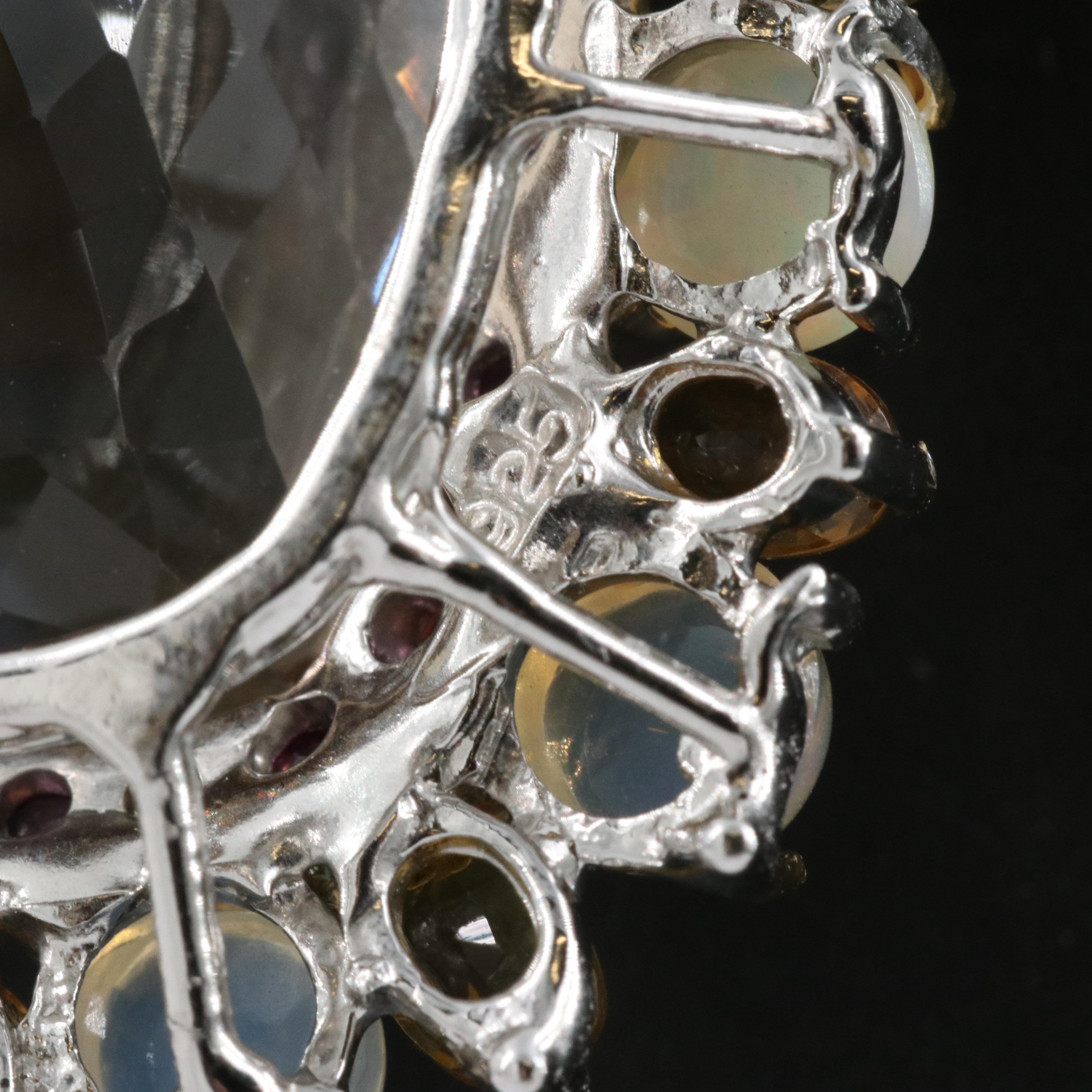 Sterling Pendant Including Ametrine, Opal and Citrine