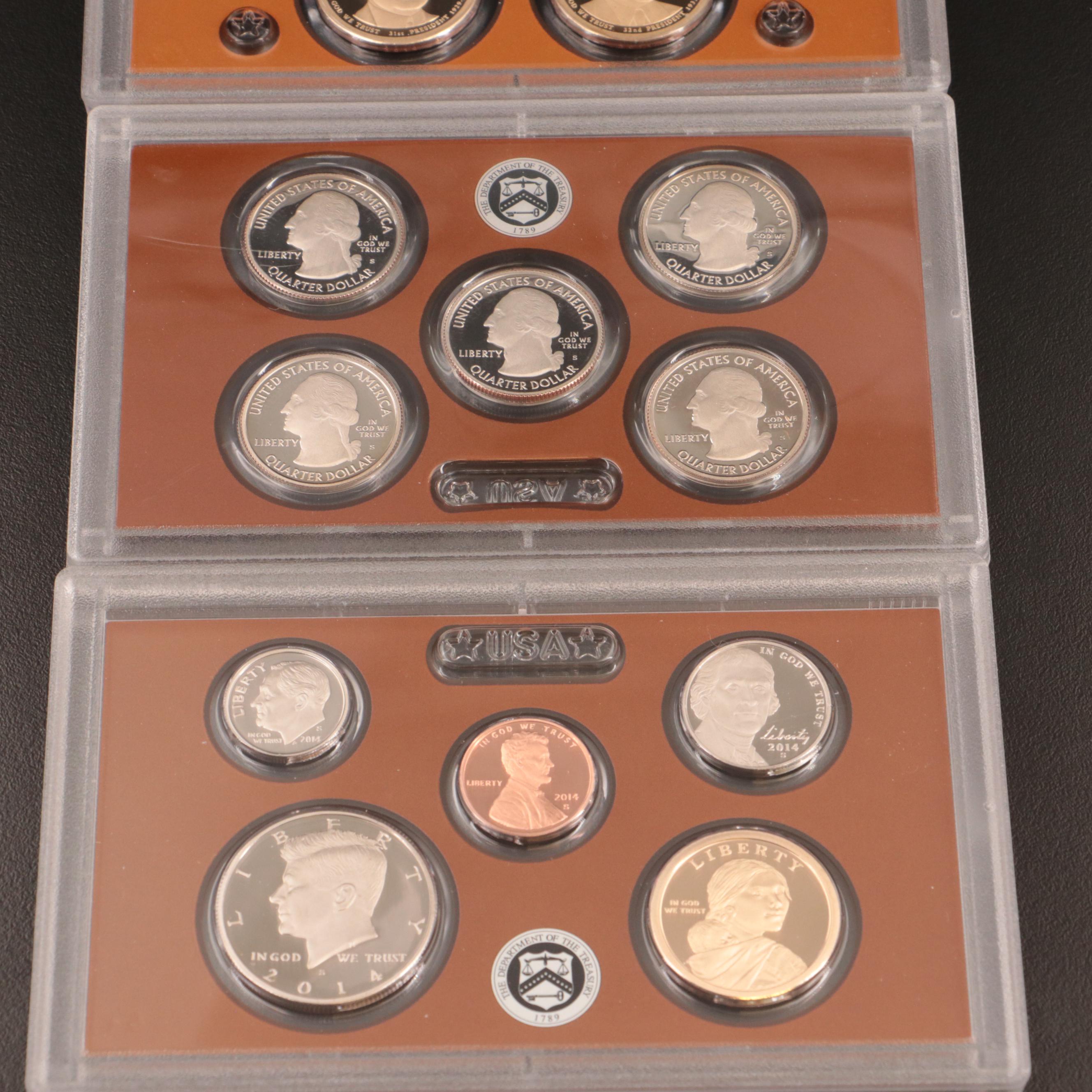 2011, 2014, and 2015 U.S. Mint Proof Sets