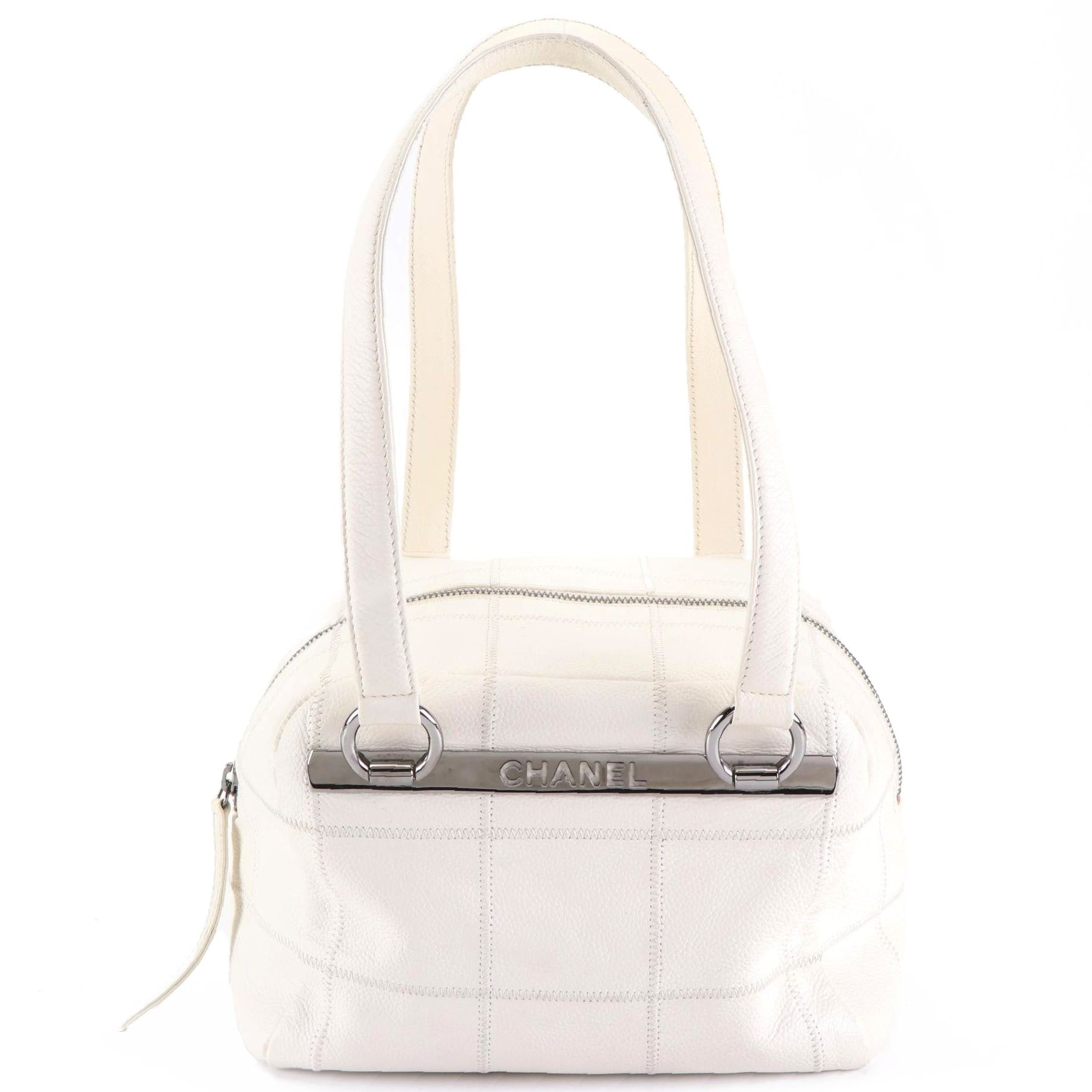 Chanel LAX Choco Bar Stitched Leather Shoulder Bag