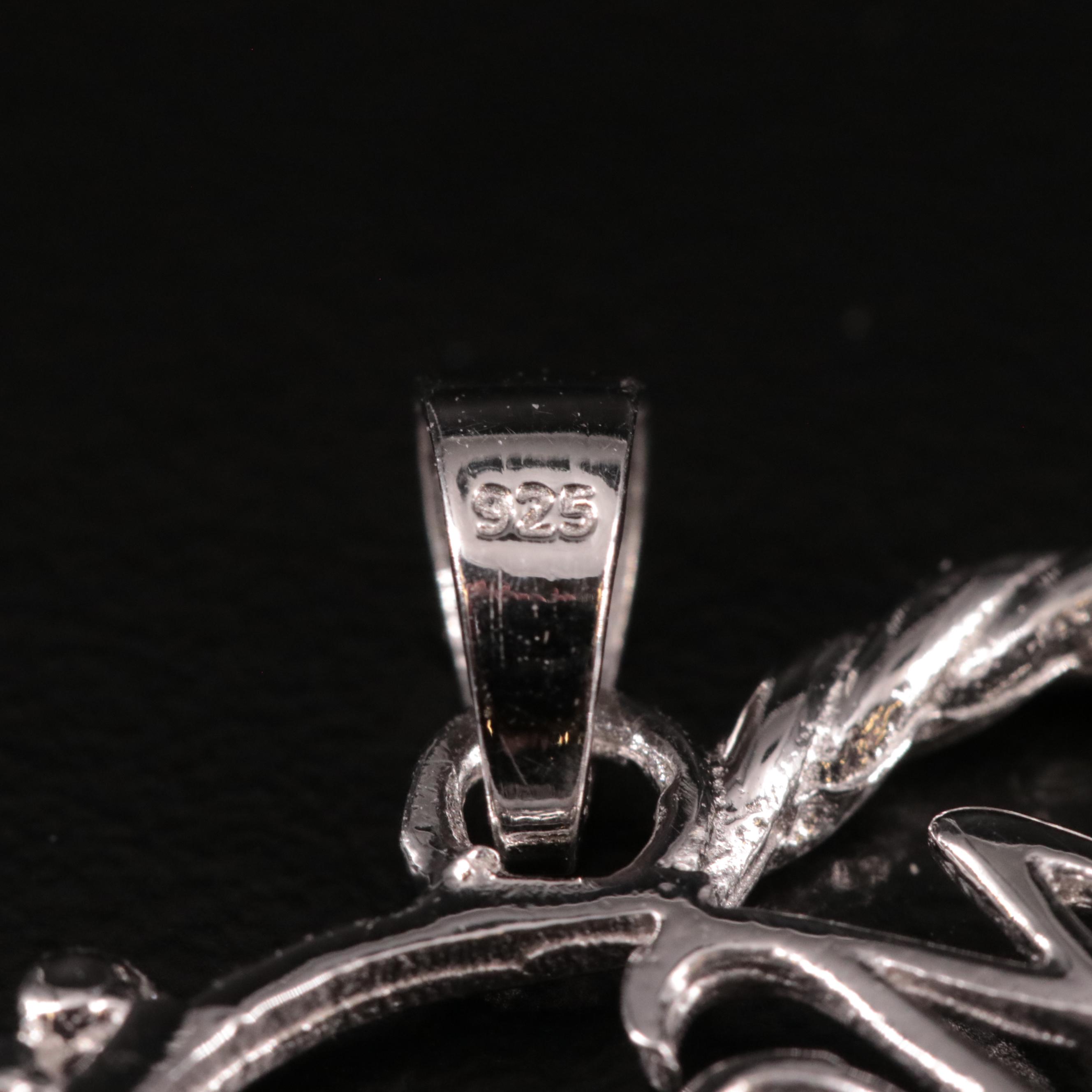 Sterling Amethyst, Citrine and Garnet 'Mom' Heart Pendant