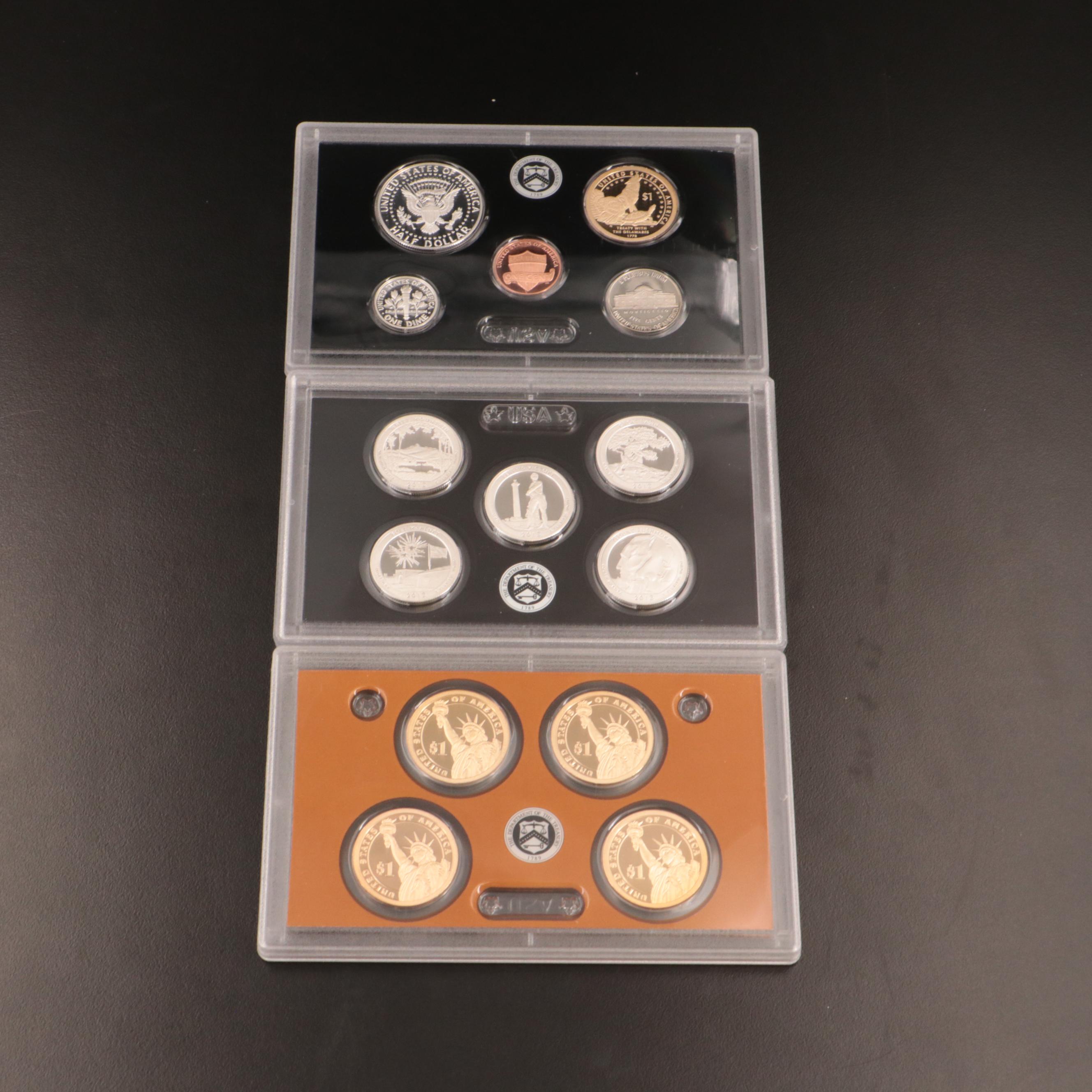 Two U.S. Mint Modern Silver Proof Sets, 2013 and 2016