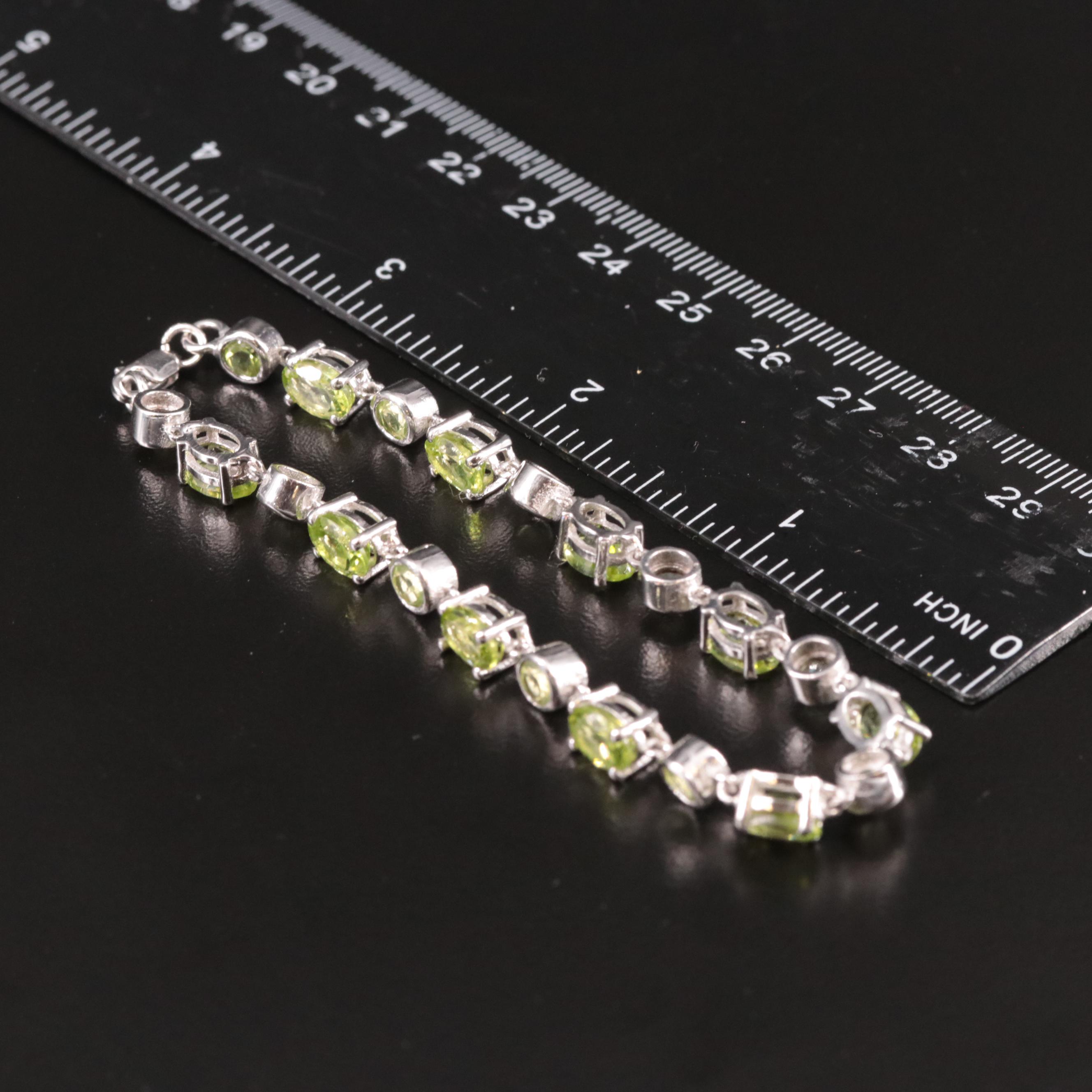 Sterling Peridot Bracelet
