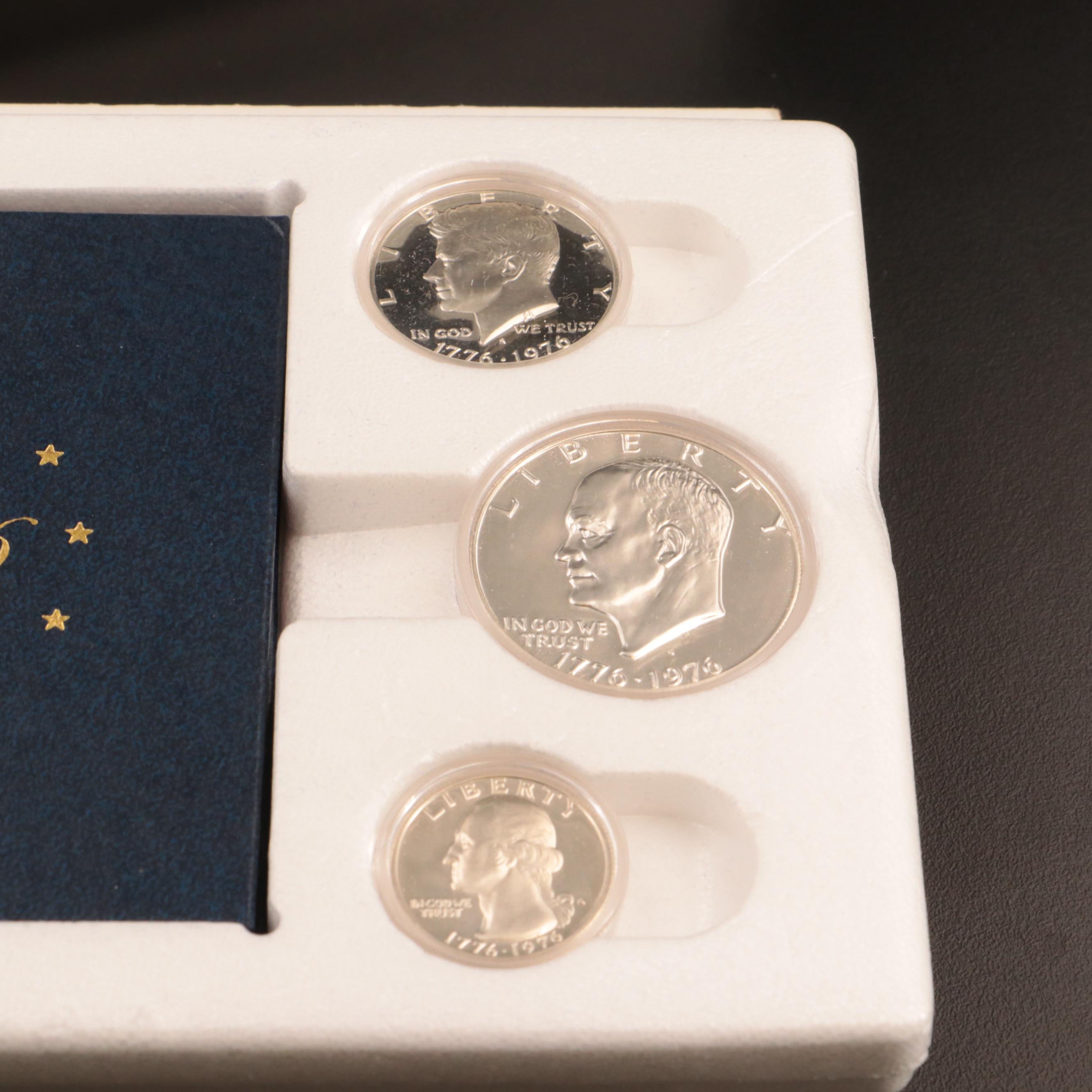 Six 1976 Proof Bicentennial Three Piece 40% Silver Sets