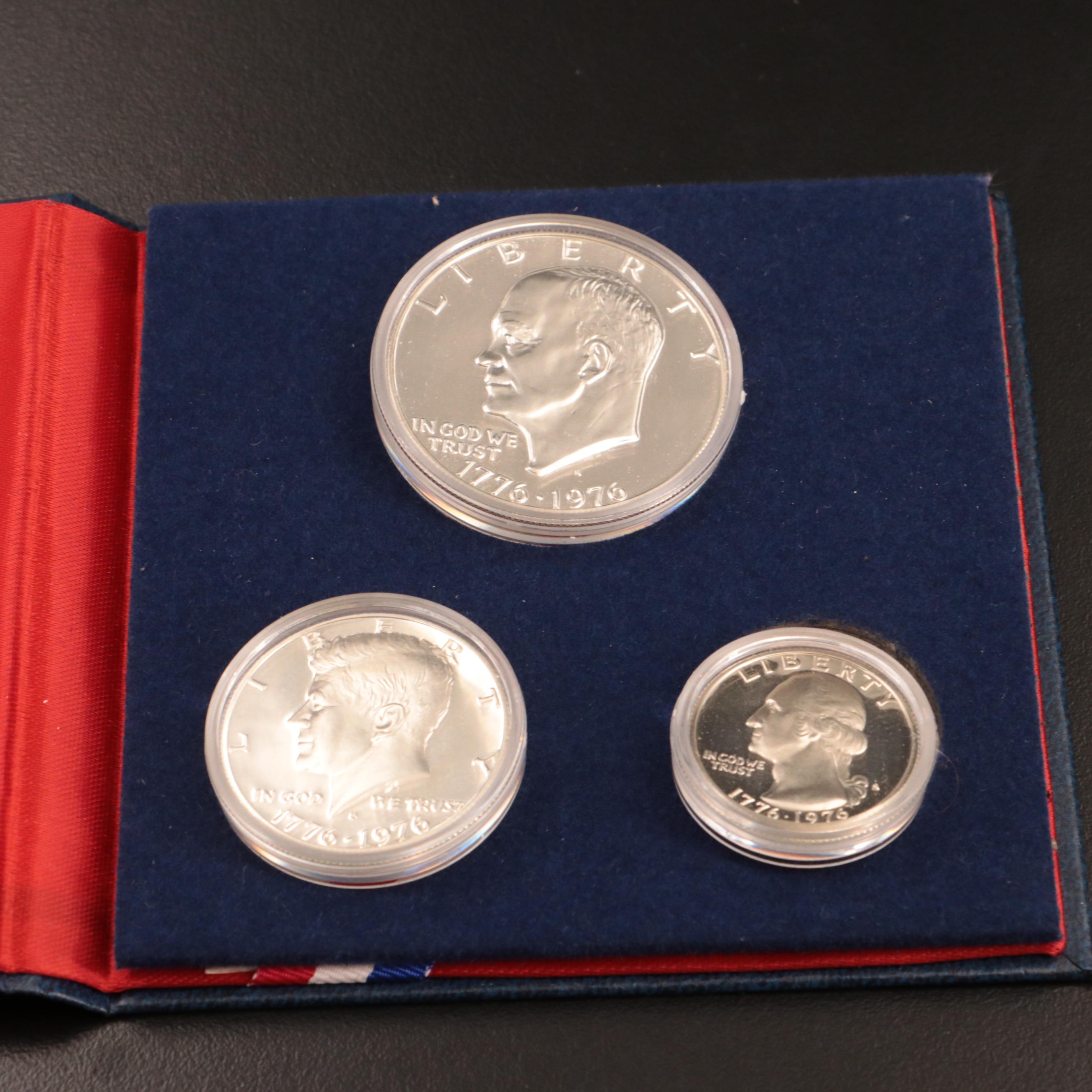 Six 1976 Proof Bicentennial Three Piece 40% Silver Sets