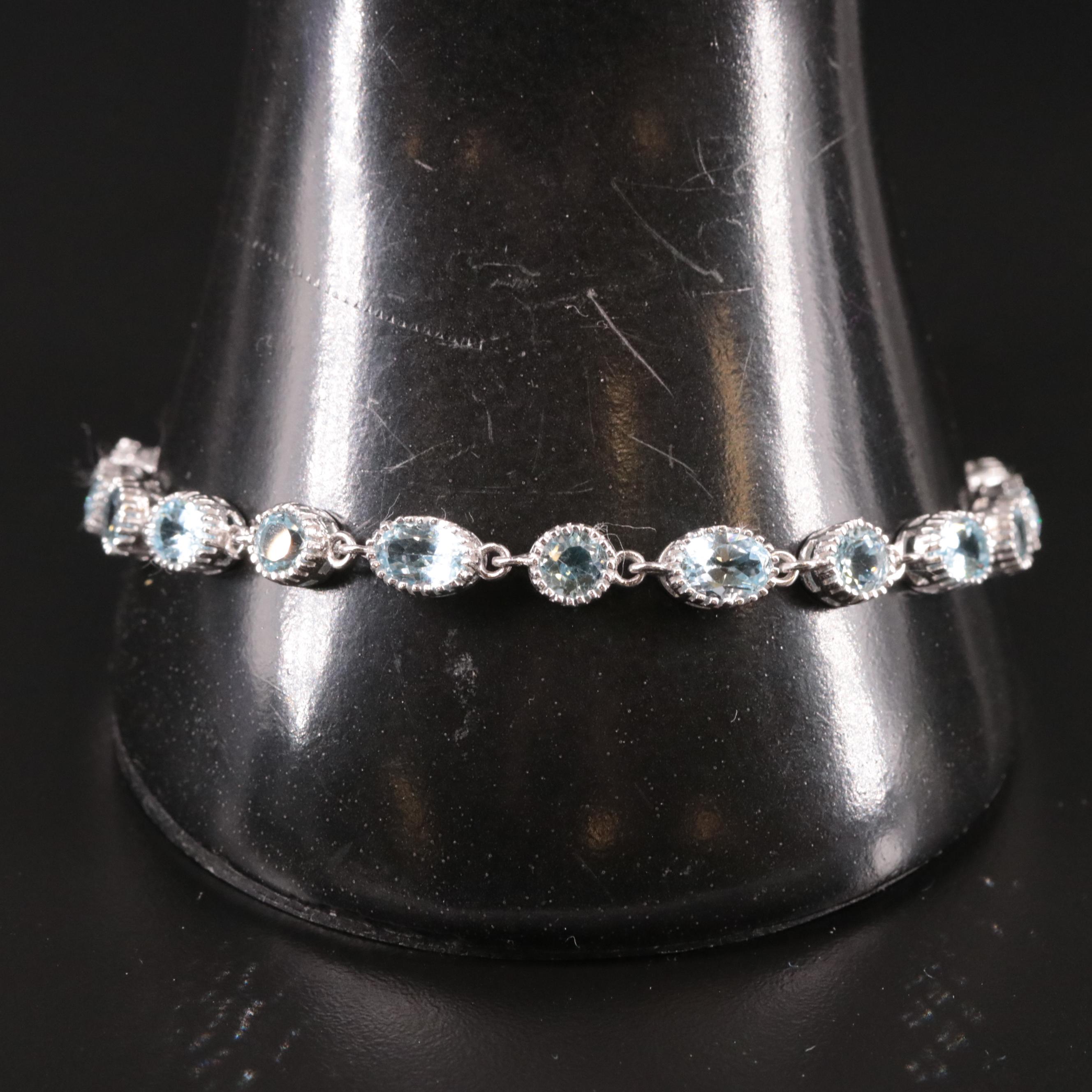Sterling Blue Topaz Bracelet