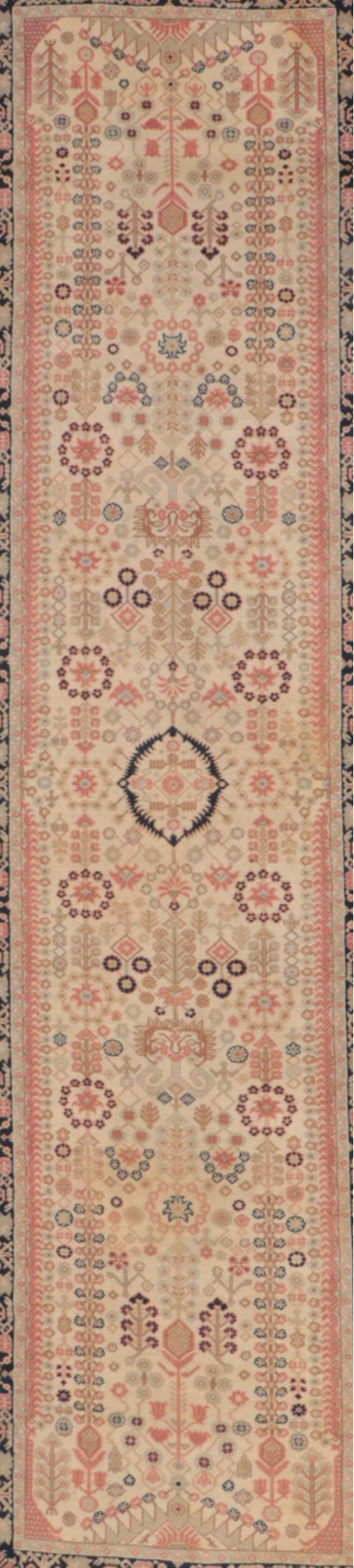 3'11 x 14'8 Hand-Knotted Indo-Turkish Carpet Runner