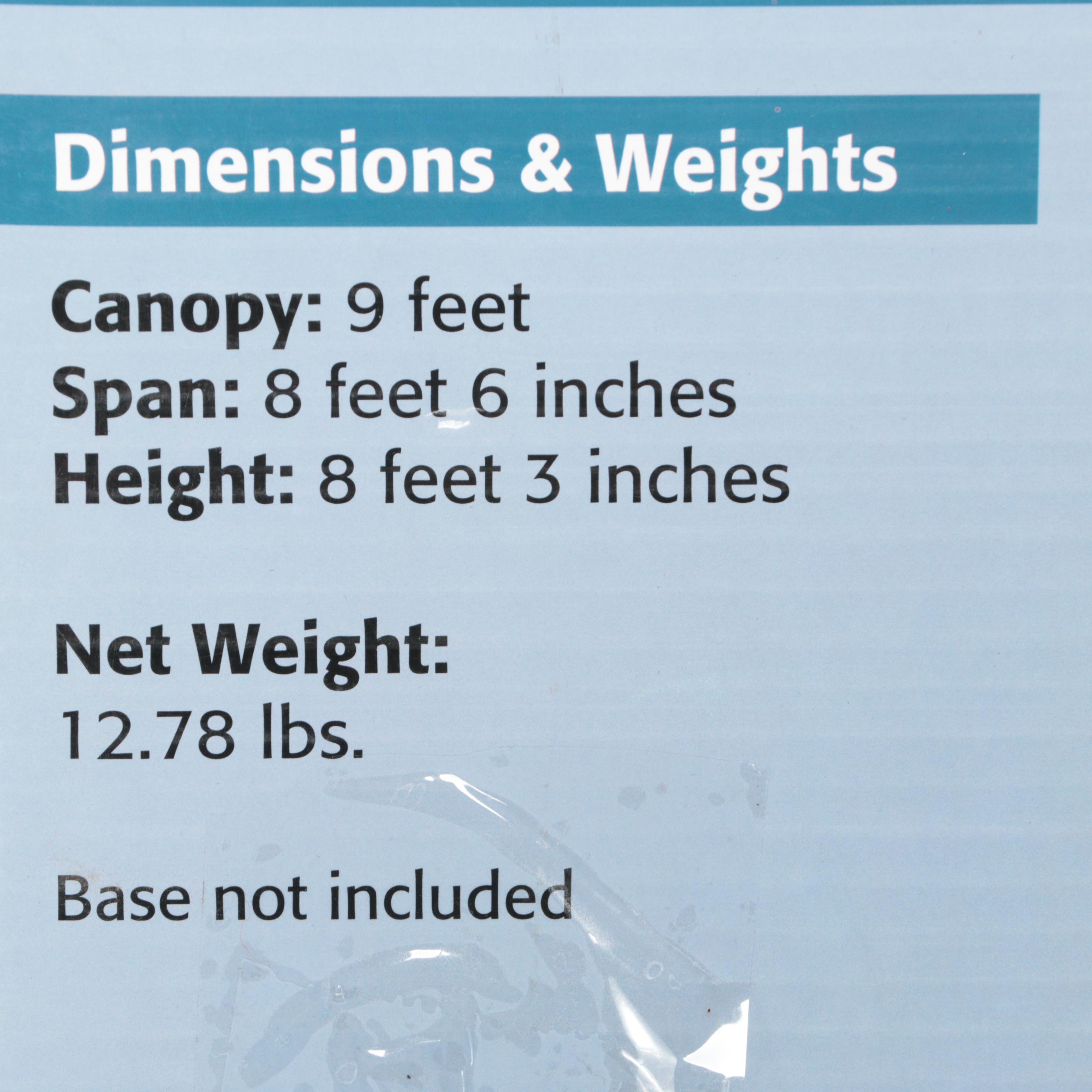 Sonoma Striped 9' Market Umbrella with Outdoor String Lights