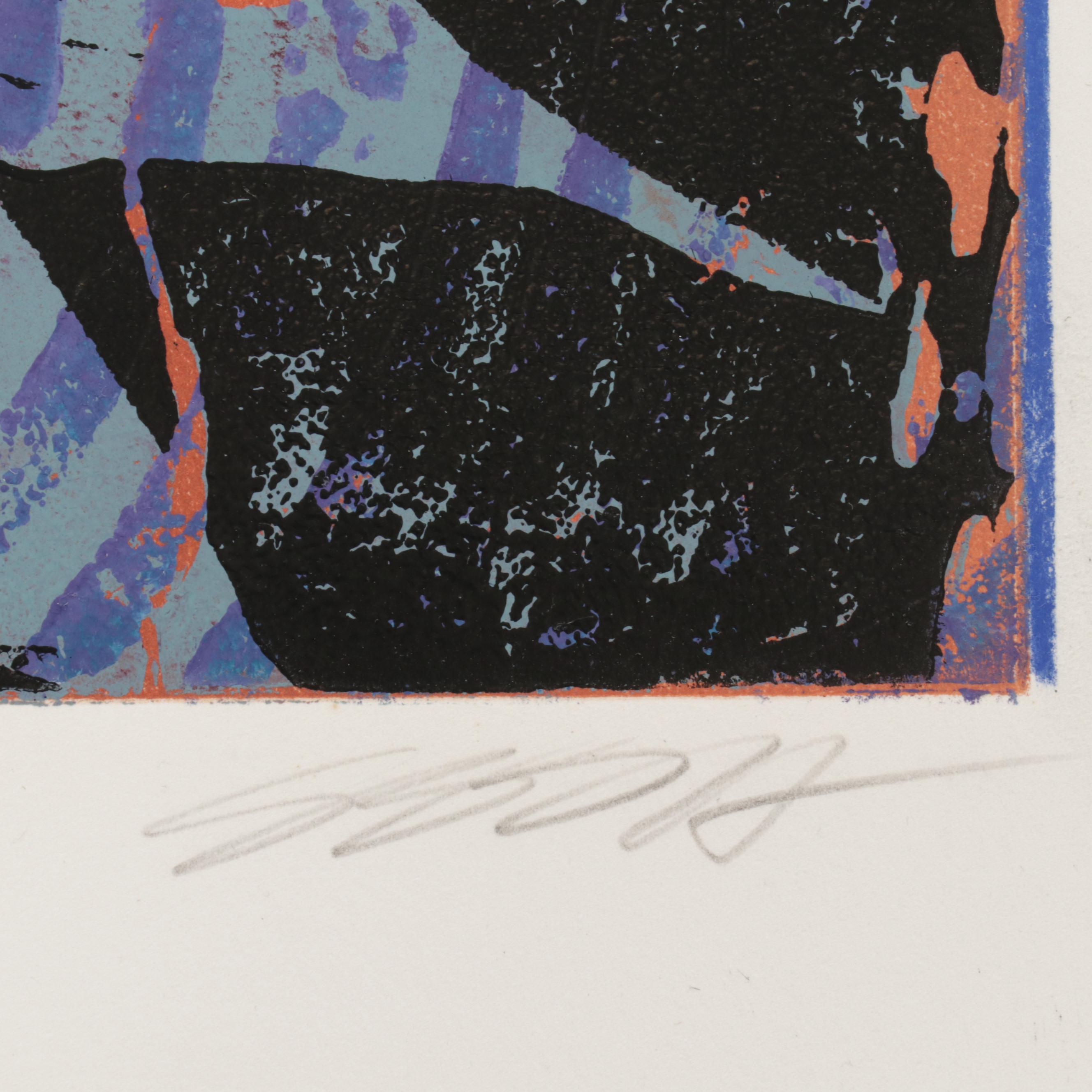 Four Hands Art Studio Relief Monoprint "Situ," 21st Century