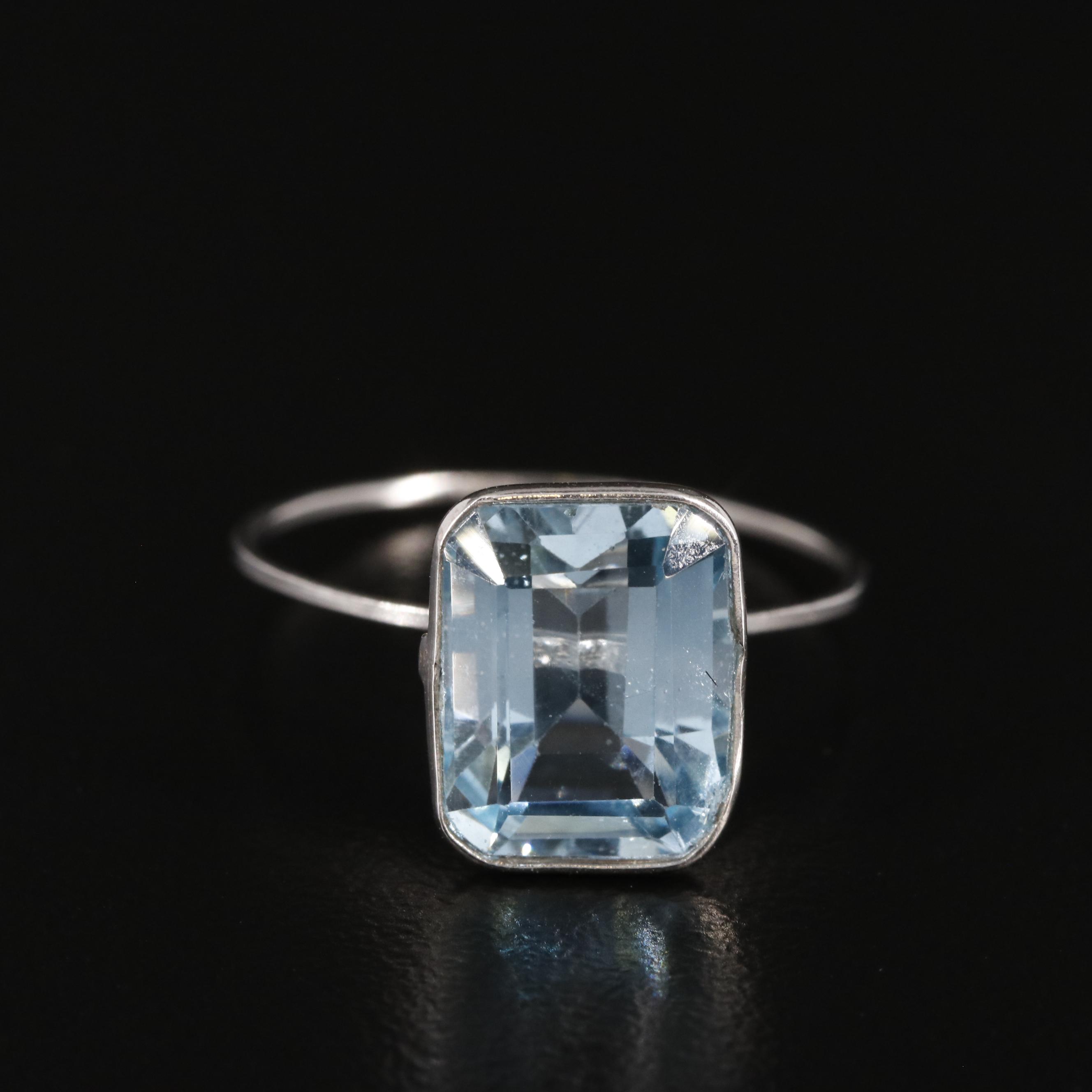 14K Blue Topaz Ring