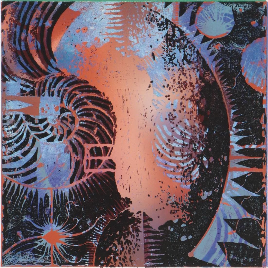 Four Hands Art Studio Relief Monoprint "Situ," 21st Century