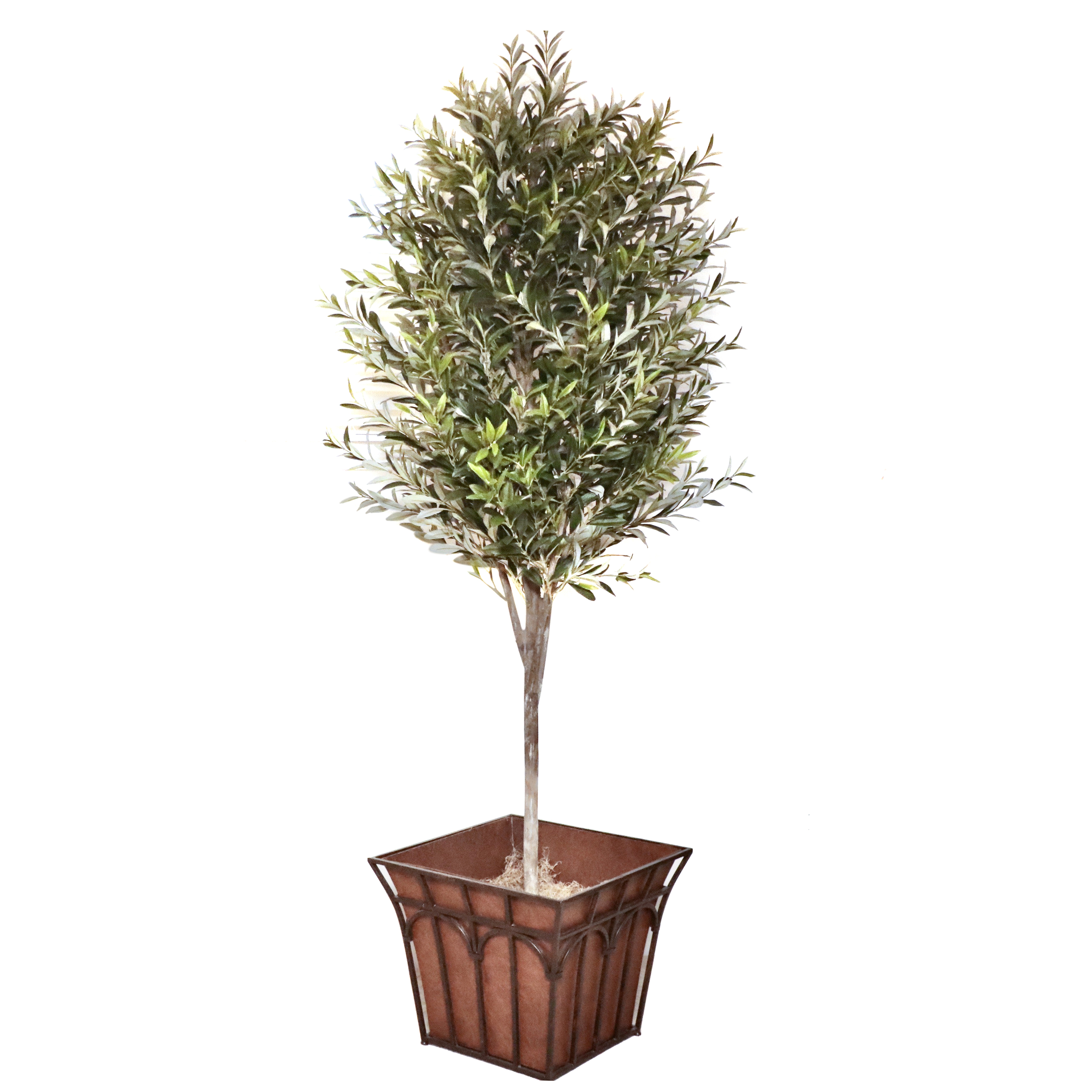 Artificial Olive Tree in Metal and Fiberglass Pot