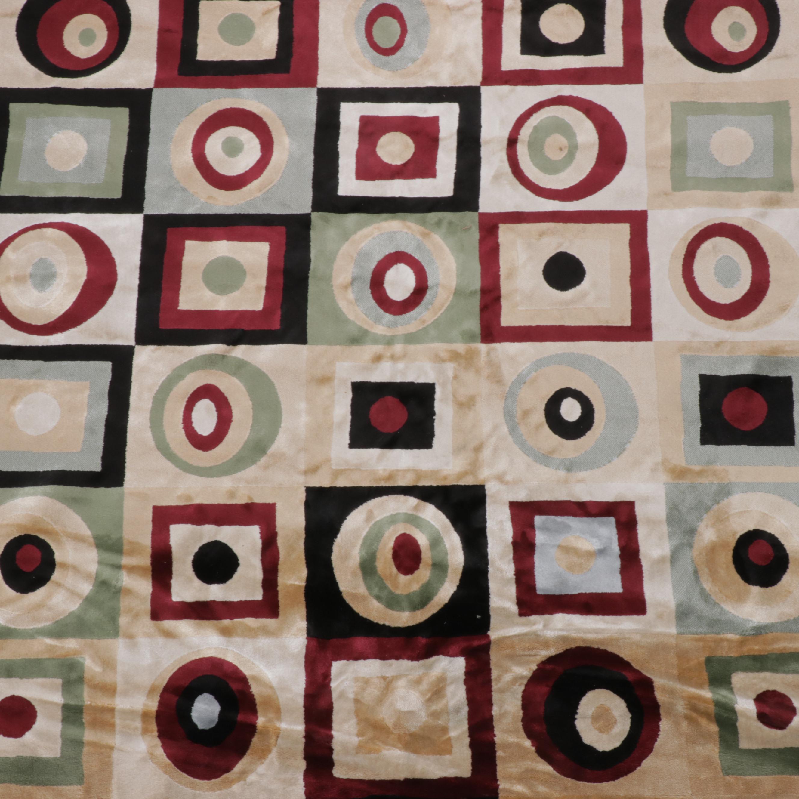 7'6 x 10'4 Machine Made Mod Area Rug